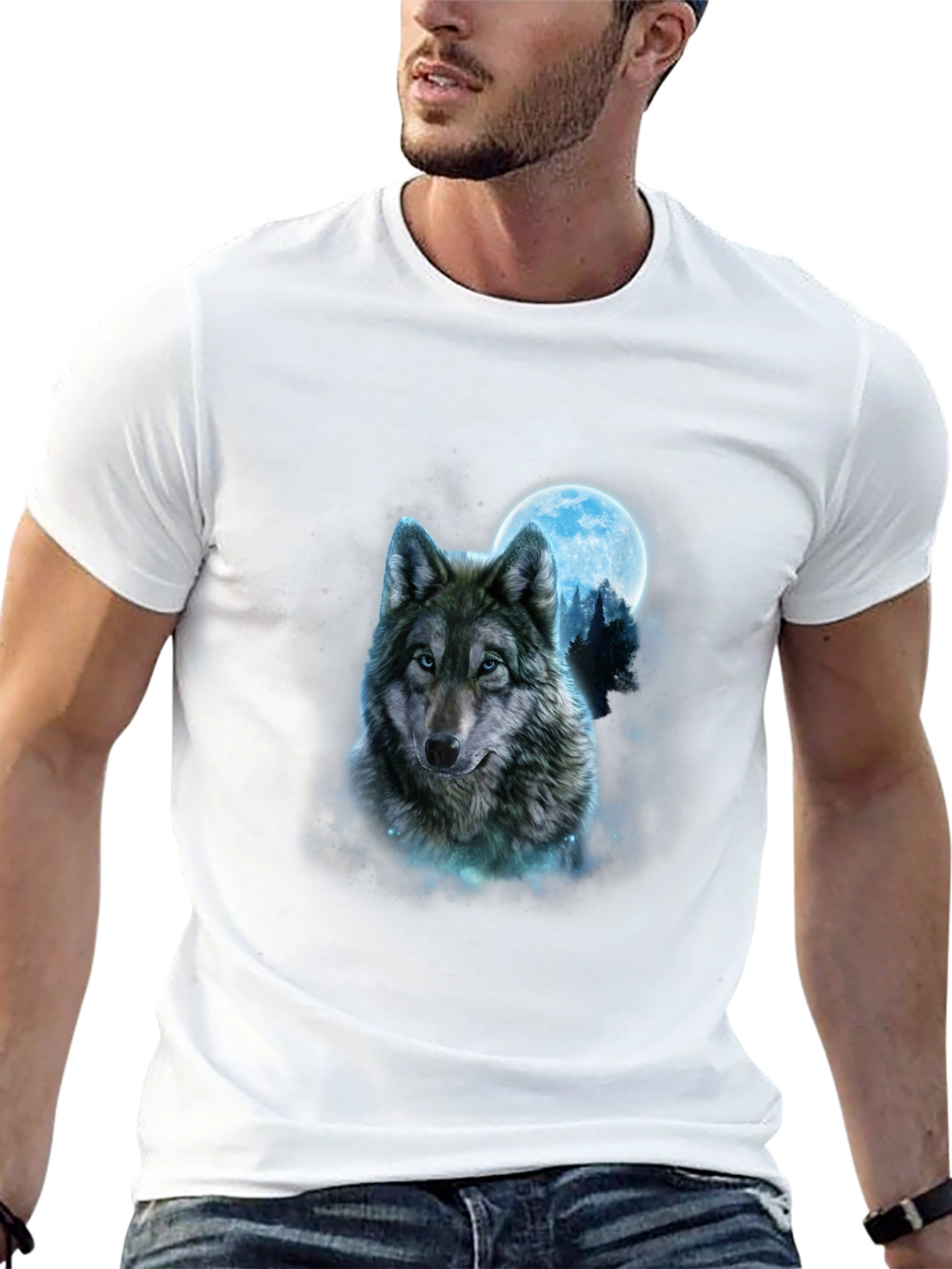 Wolf Moon Graphic Tee - Black