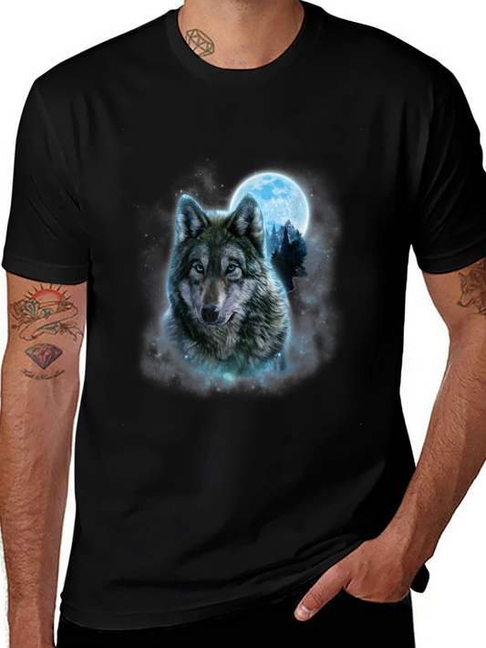 Wolf Moon Graphic Tee - Black