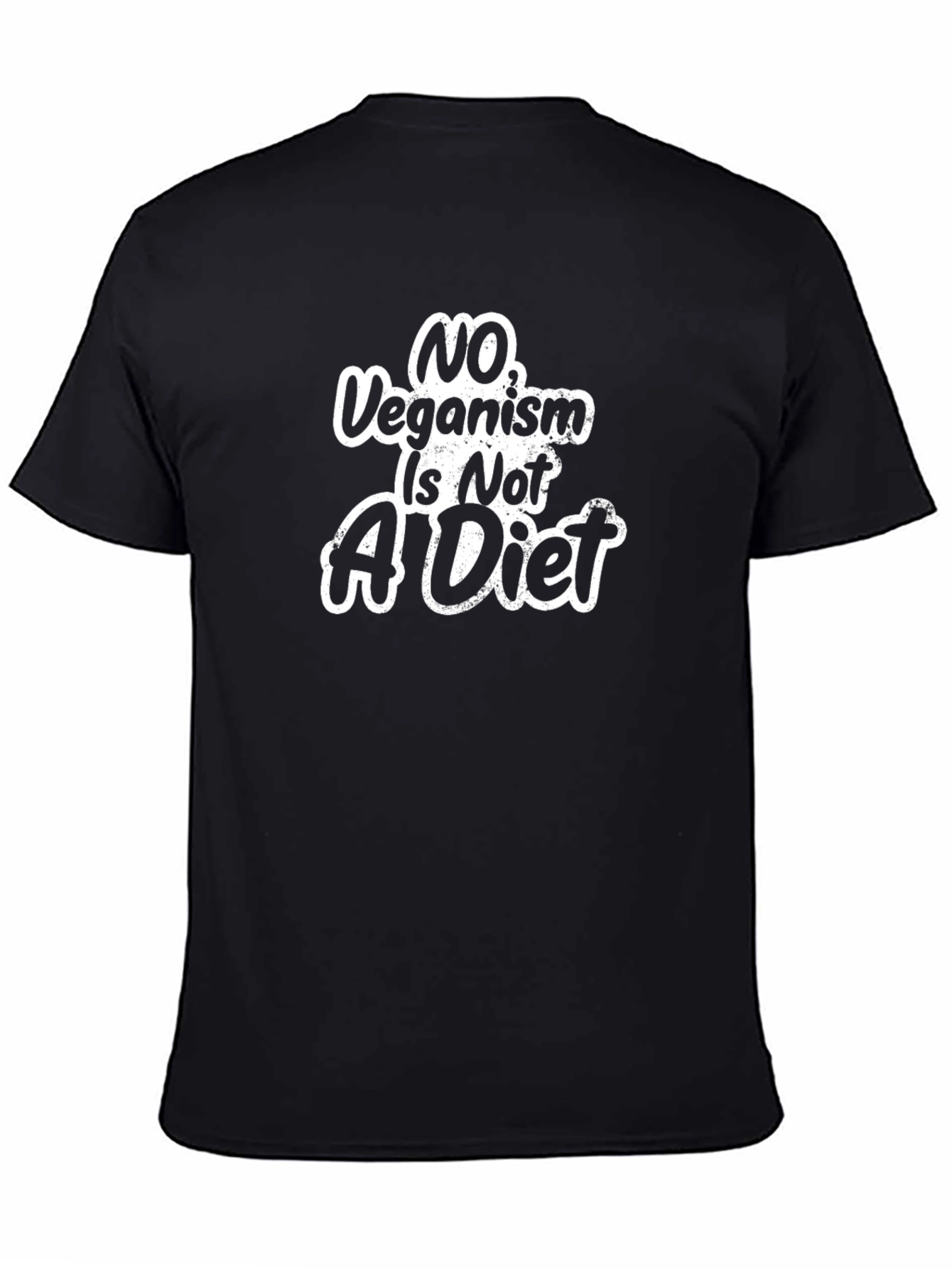 Veganism Awareness Graphic T-Shirt - Black