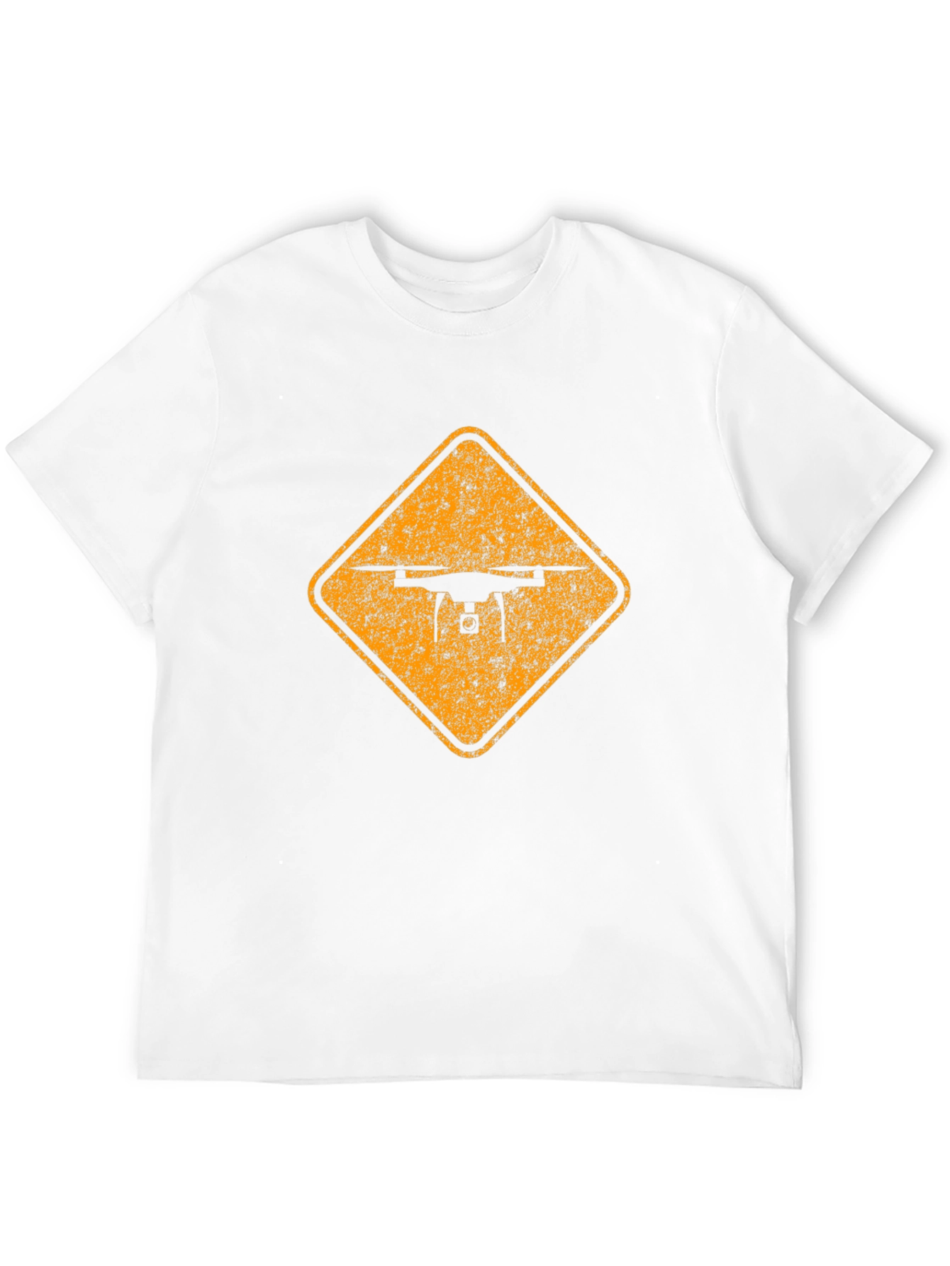 Drone Crossing Sign - Mens Black Graphic Tee