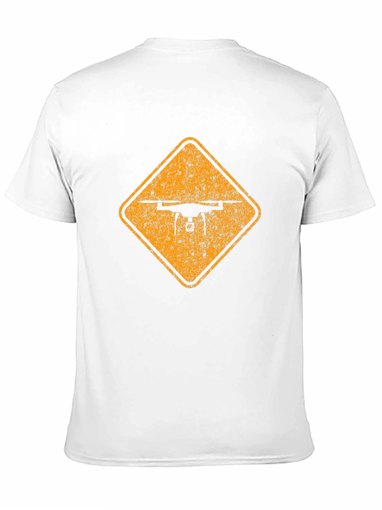Drone Crossing Sign - Mens Black Graphic Tee