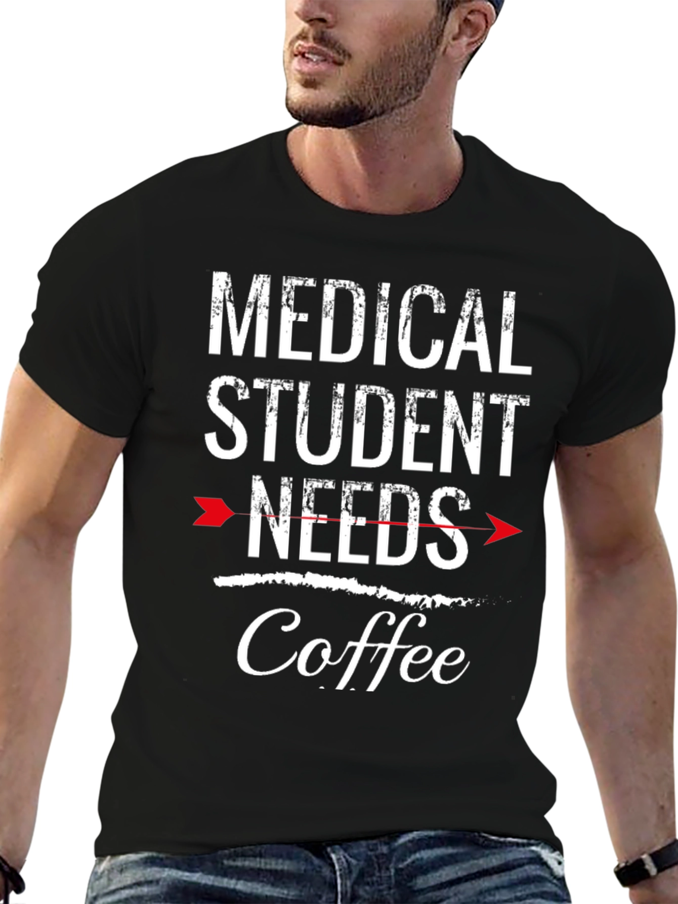 Medical Student Needs Coffee T-Shirt - Black