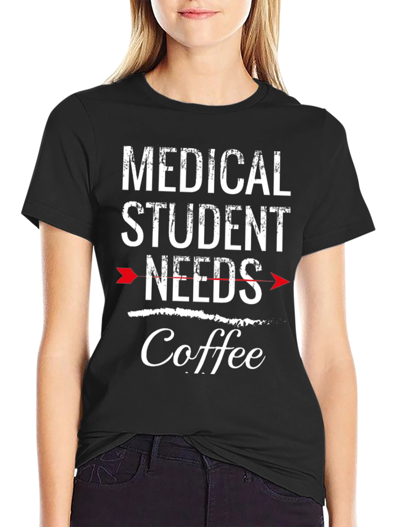 Medical Student Needs Coffee T-Shirt - Black