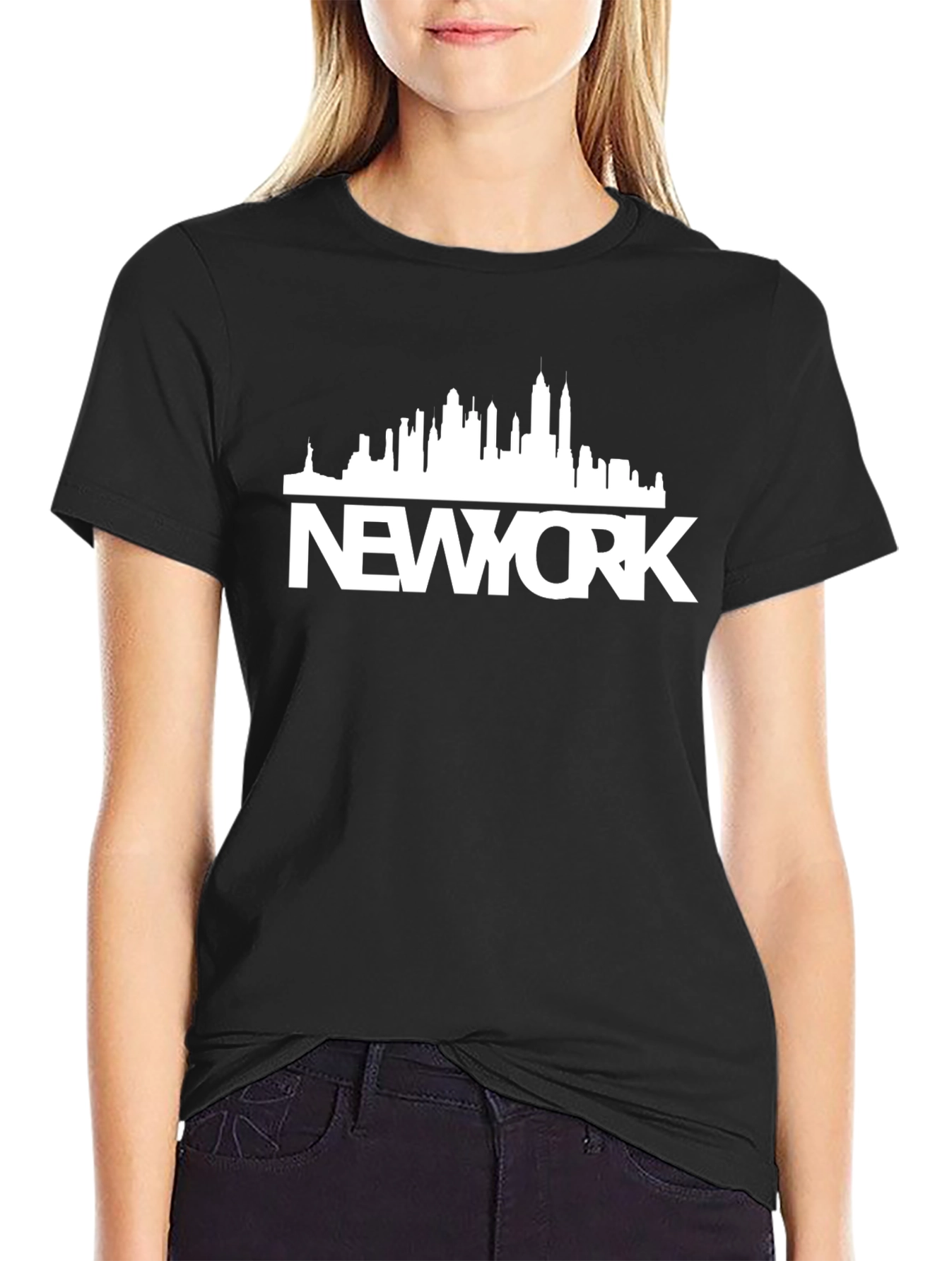 New York Skyline T-Shirt - Black