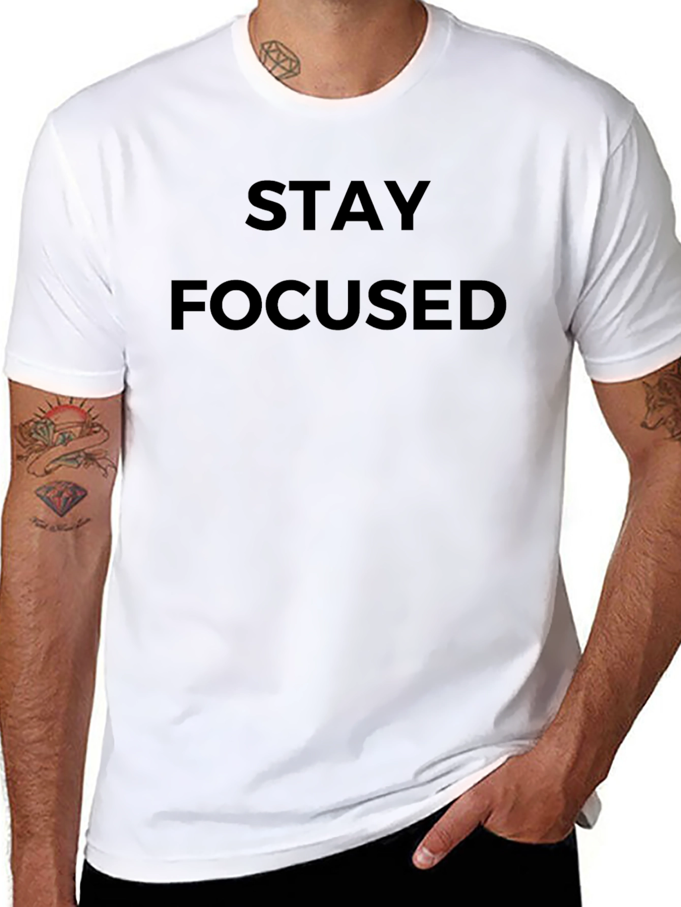 Stay Focused Black T-Shirt
