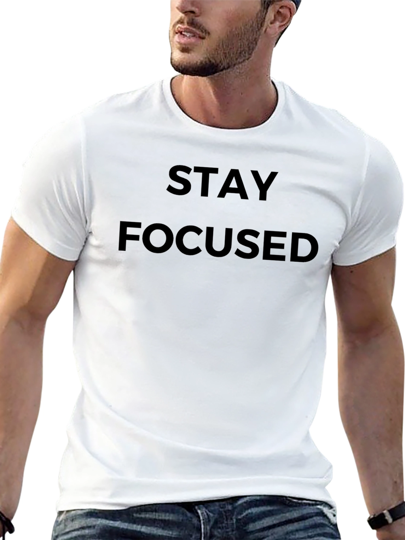 Stay Focused Black T-Shirt