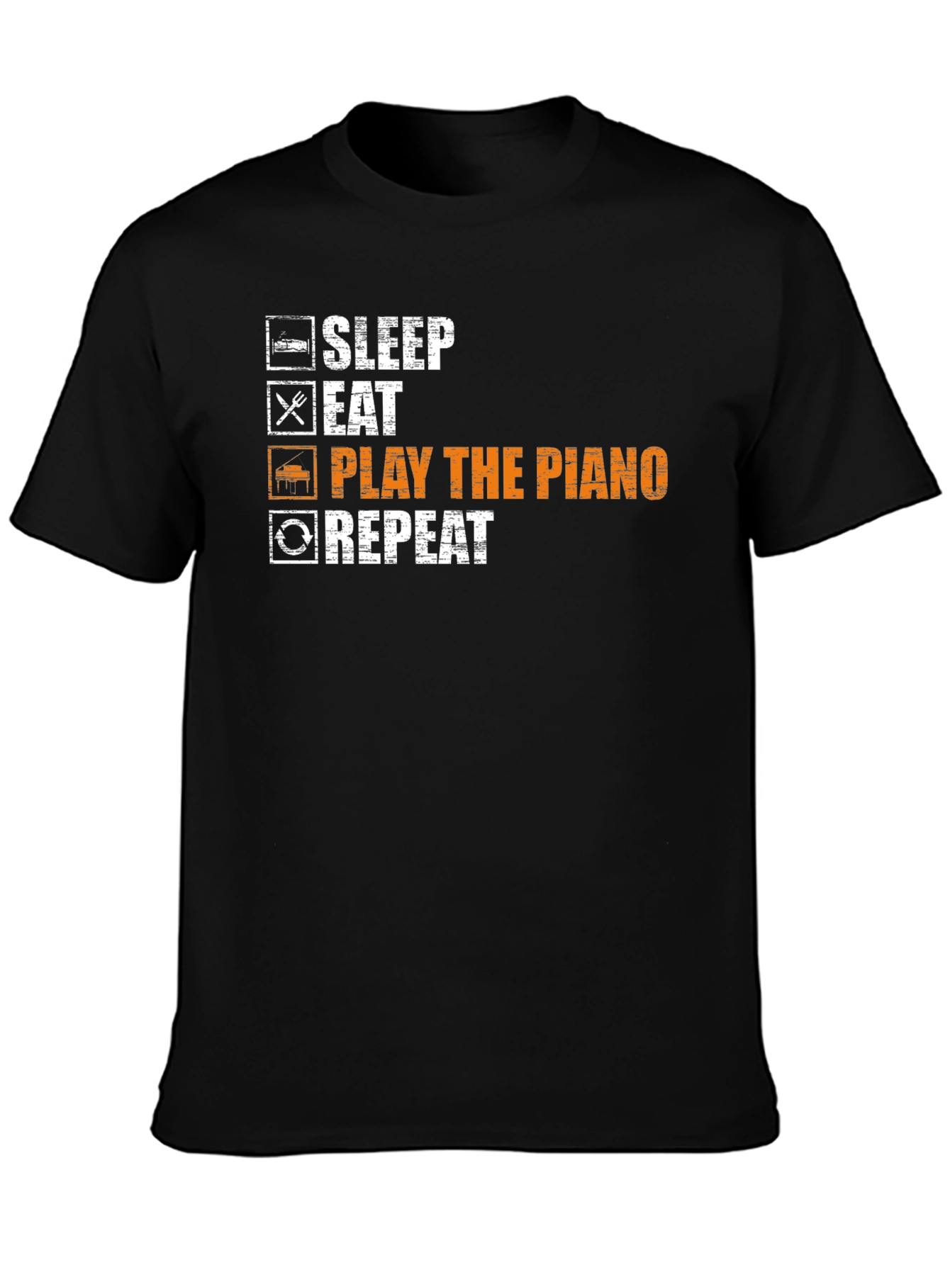 Sleep Eat Play Piano Repeat T-Shirt
