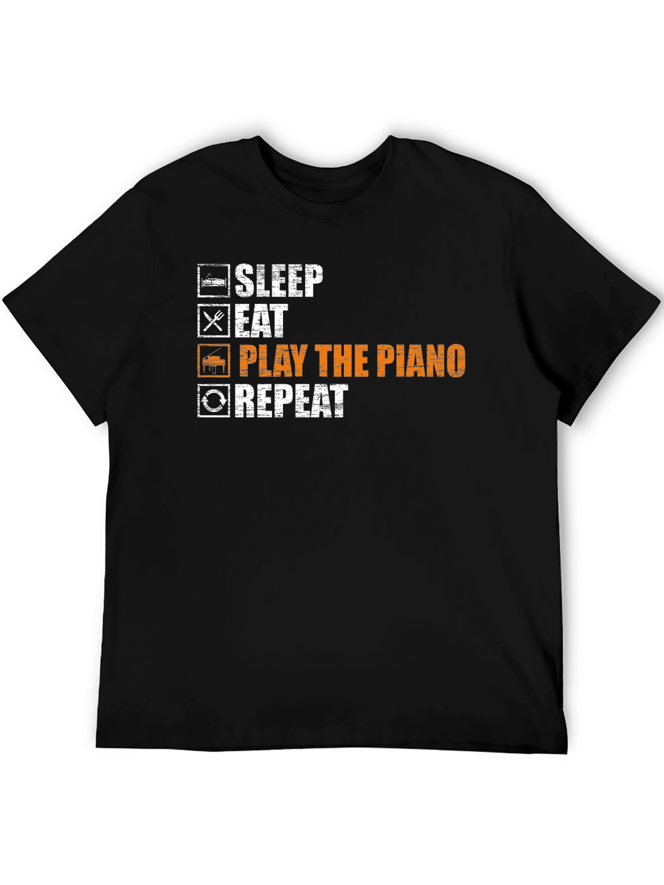 Sleep Eat Play Piano Repeat T-Shirt