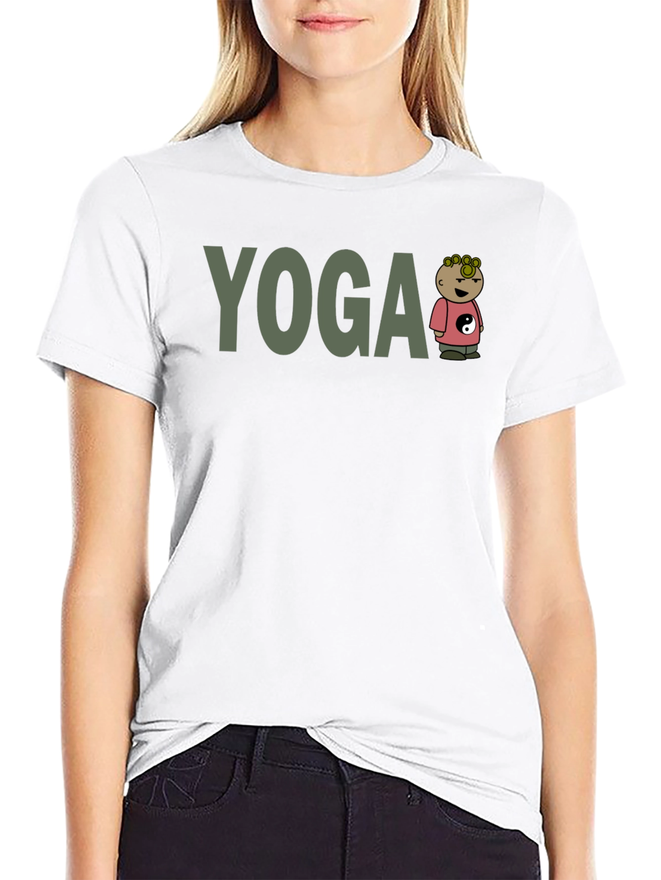 Yoga Cartoon Character Tee
