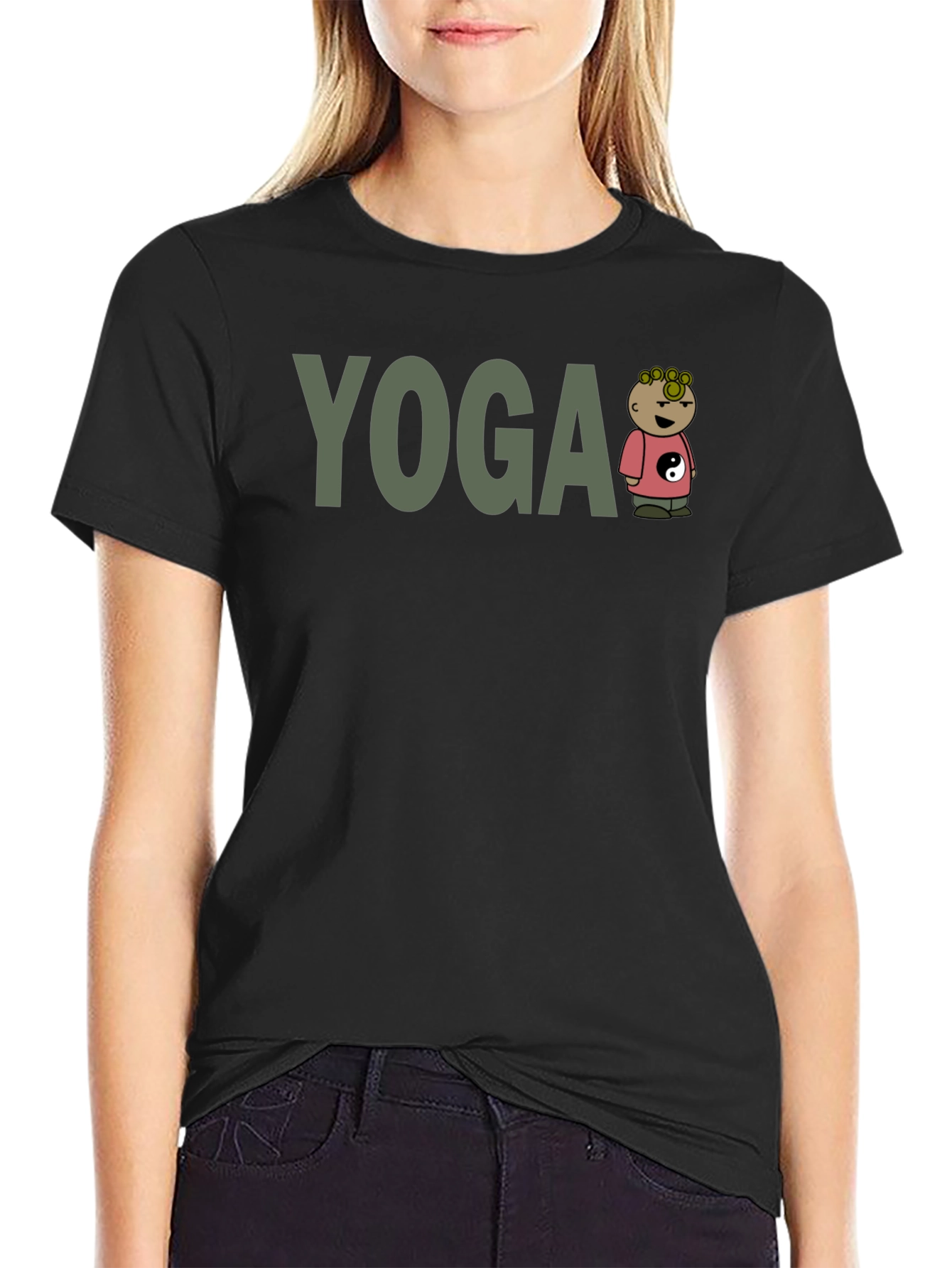 Yoga Cartoon Character Tee