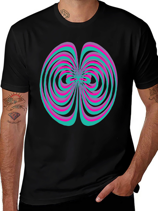 Abstract Swirl Graphic Tee - Vivid Design Shirt