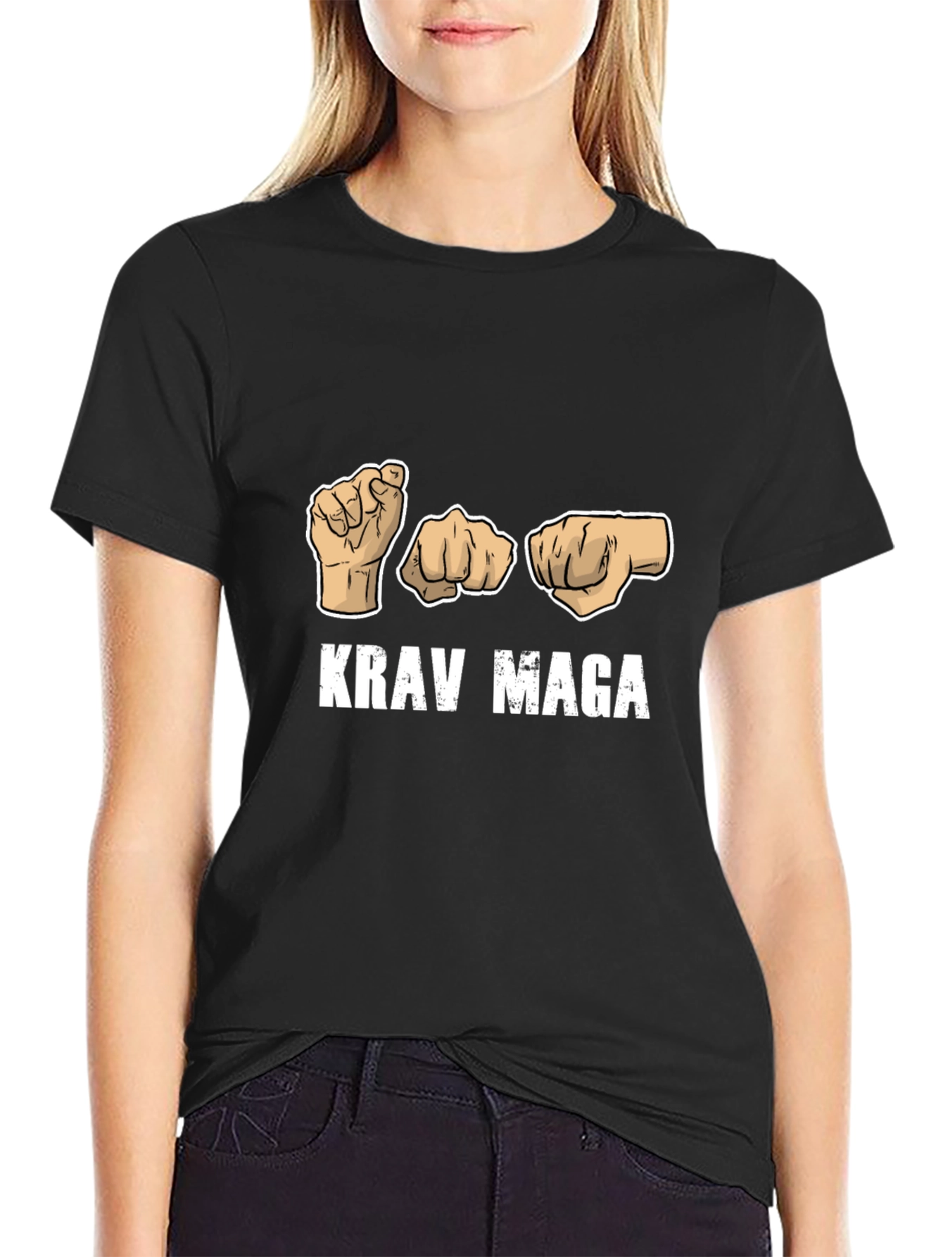 Krav Maga Fist Graphic Black T-Shirt