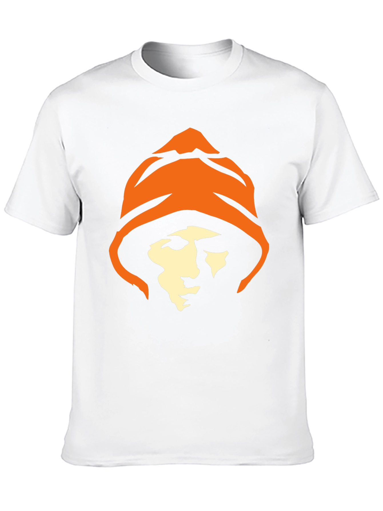 Hooded Figure Graphic Tee - Black Cotton T-Shirt