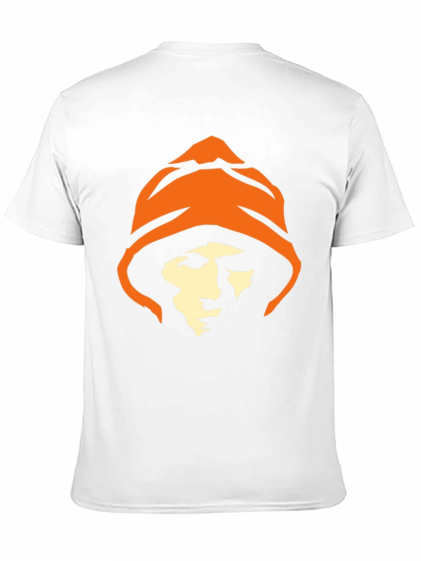 Hooded Figure Graphic Tee - Black Cotton T-Shirt