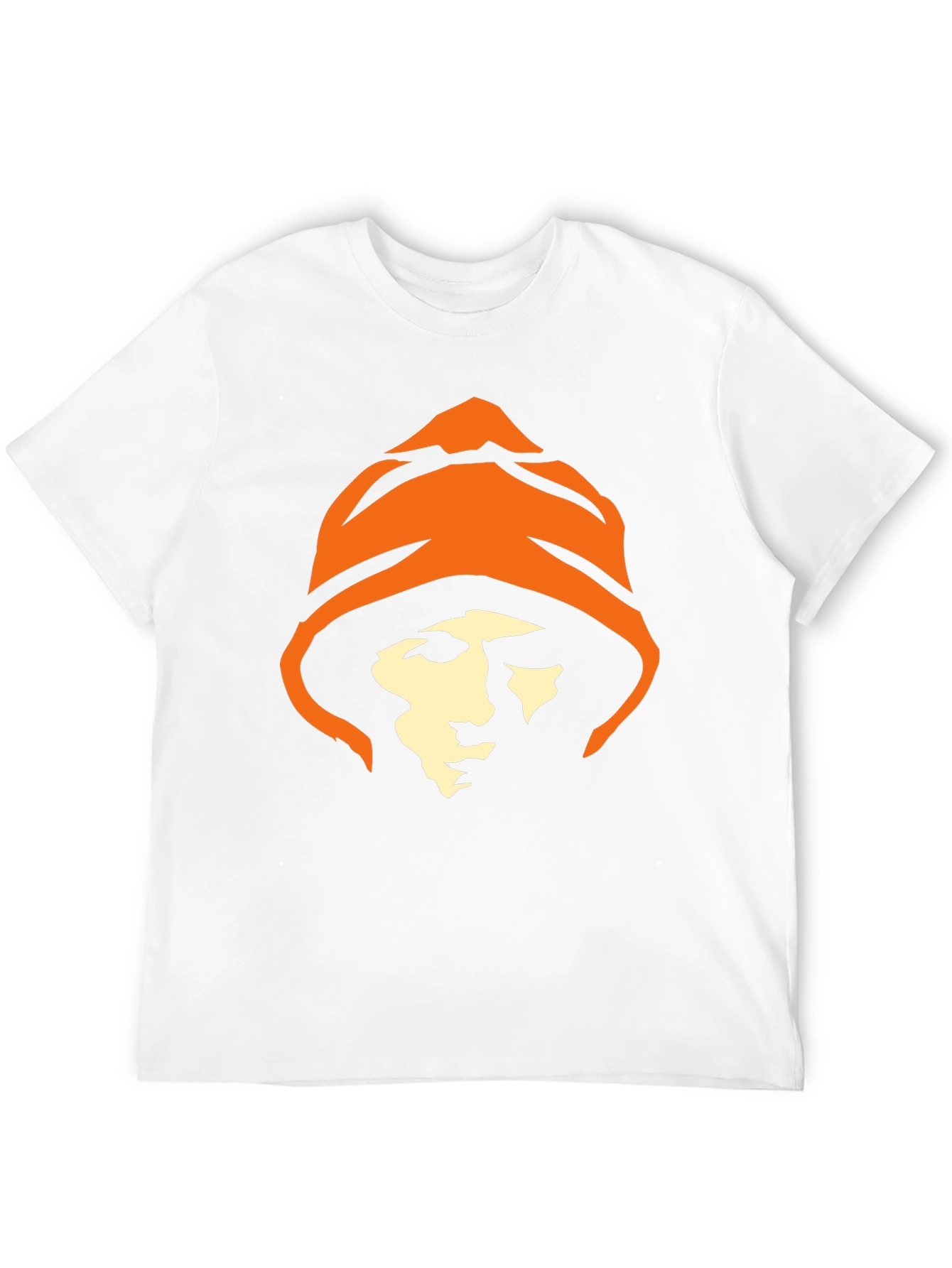 Hooded Figure Graphic Tee - Black Cotton T-Shirt