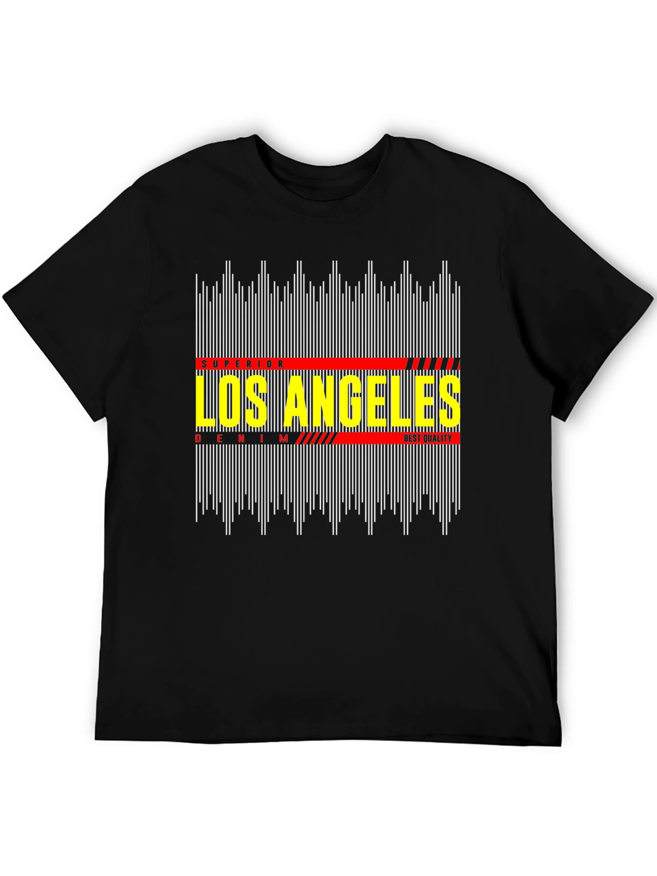 Los Angeles Graphic Tee - Black Cotton T-Shirt