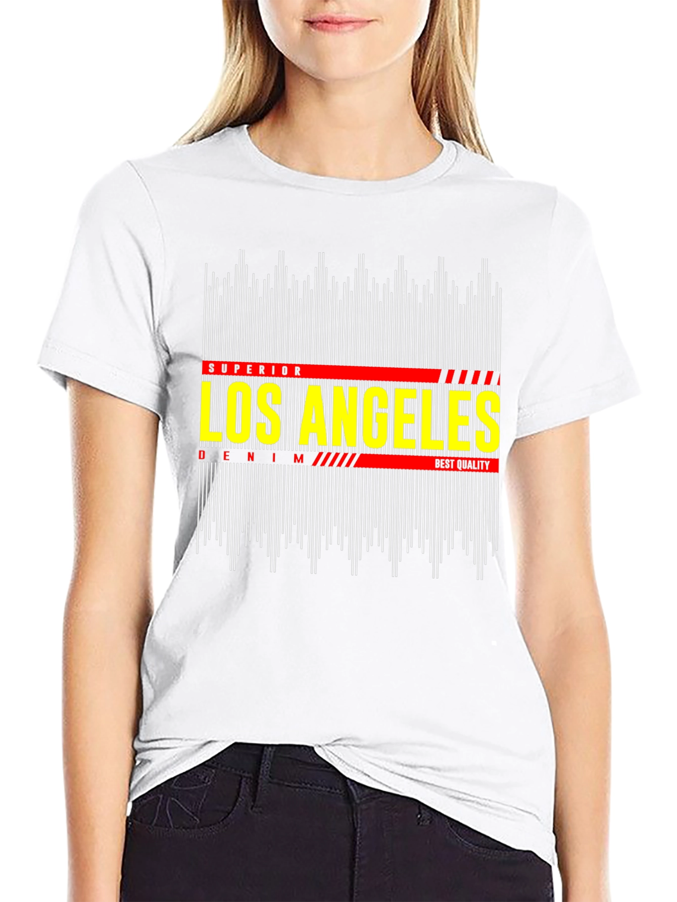 Los Angeles Graphic Tee - Black Cotton T-Shirt