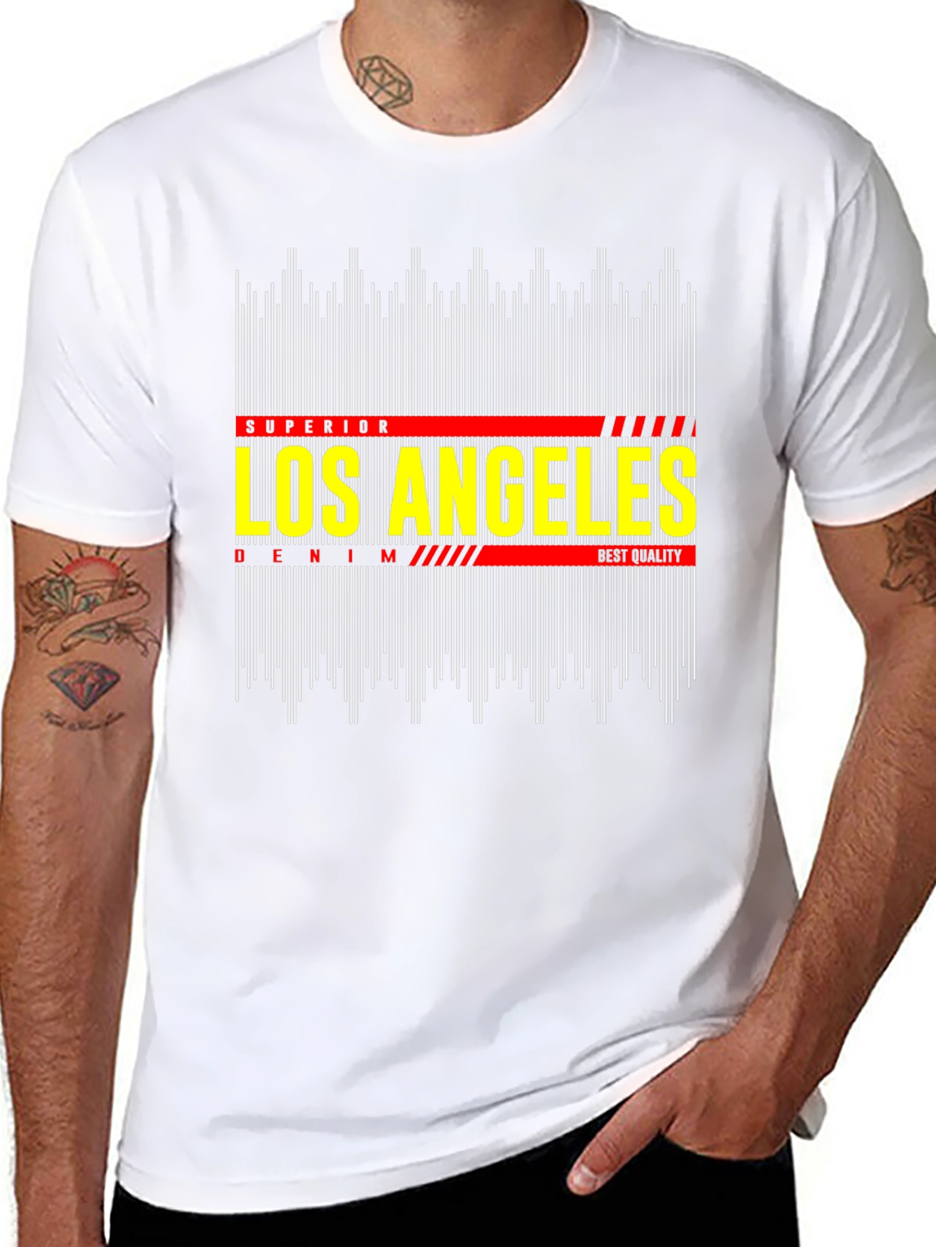 Los Angeles Graphic Tee - Black Cotton T-Shirt