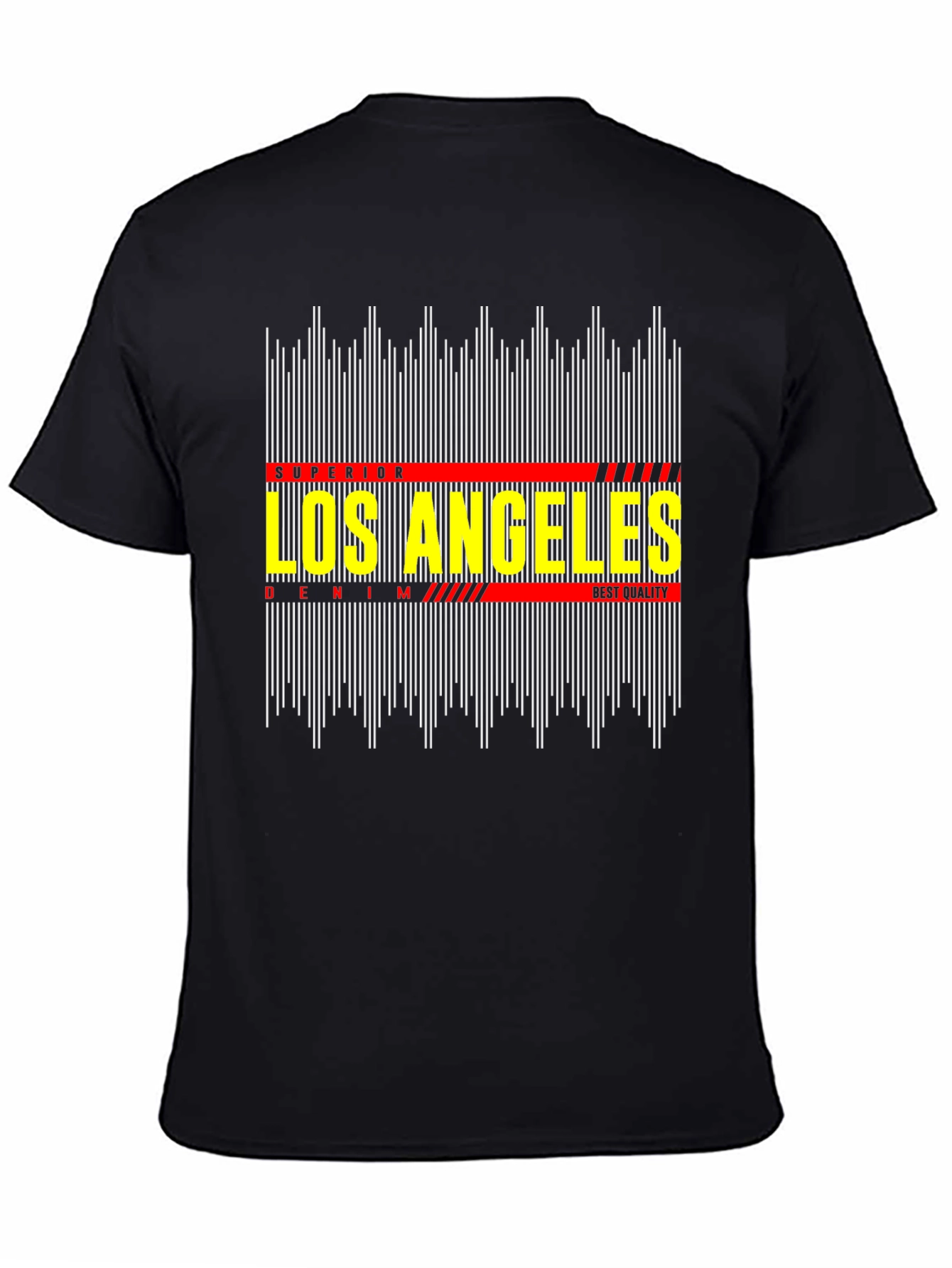 Los Angeles Graphic Tee - Black Cotton T-Shirt