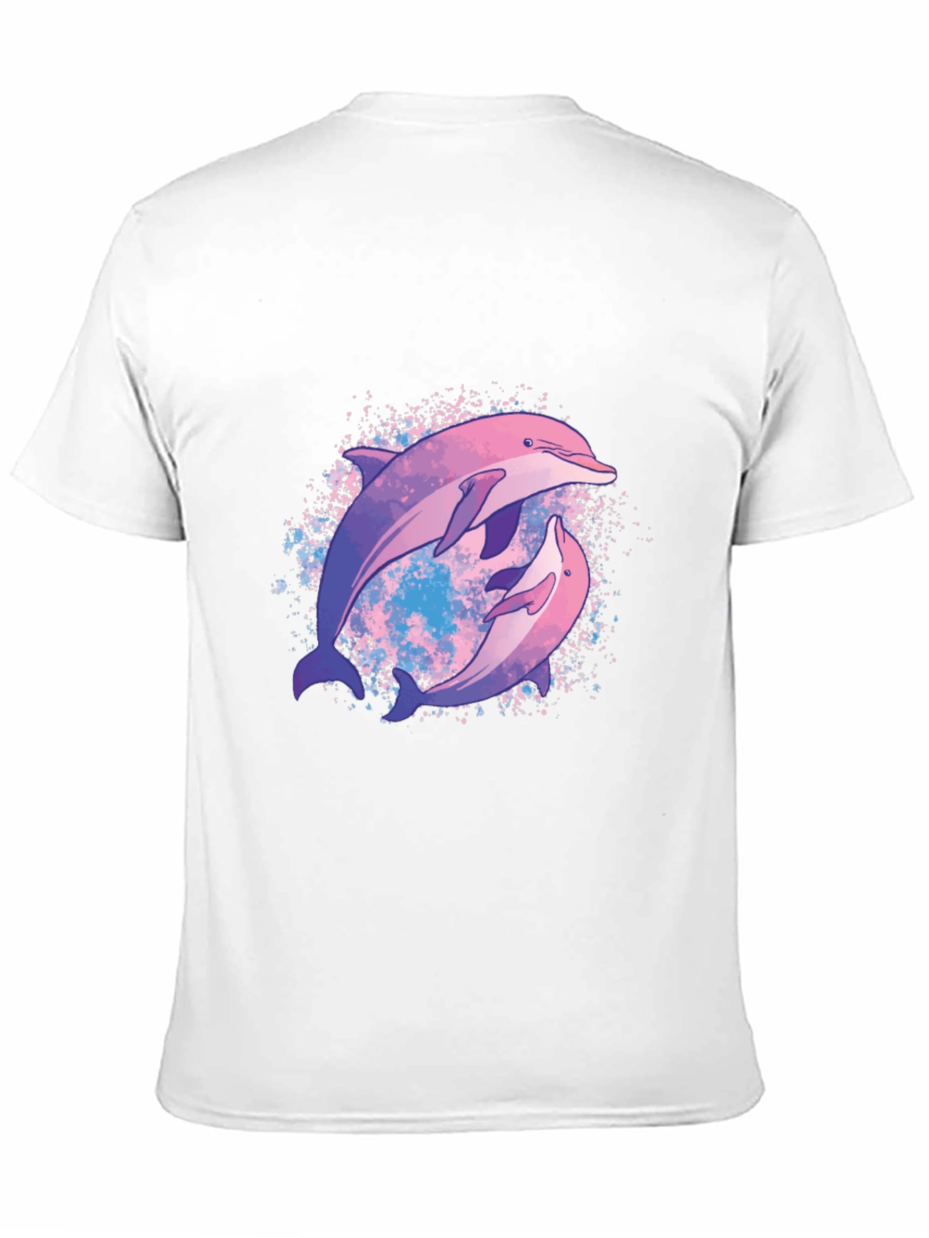 Dolphin Duo Graphic Tee - Stylish Black T-Shirt