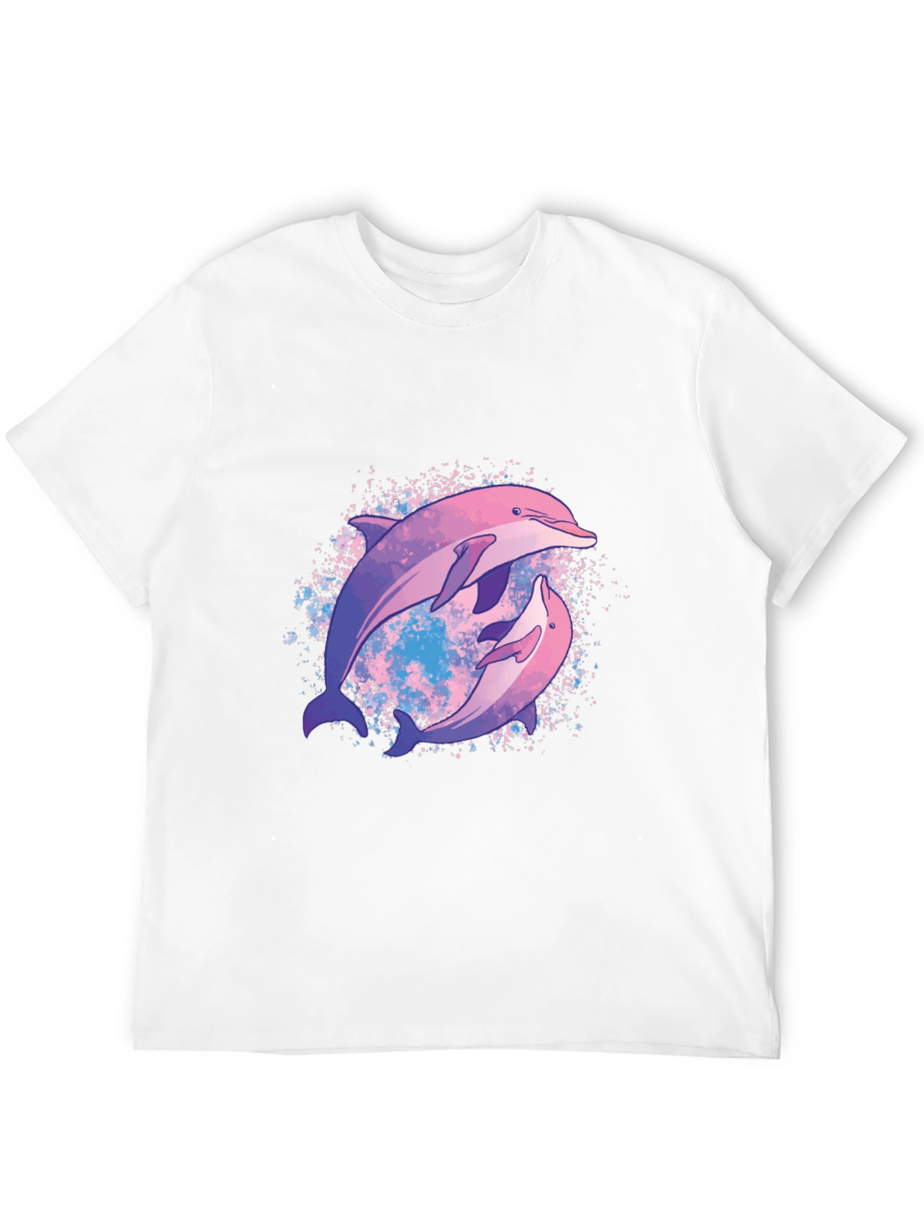 Dolphin Duo Graphic Tee - Stylish Black T-Shirt