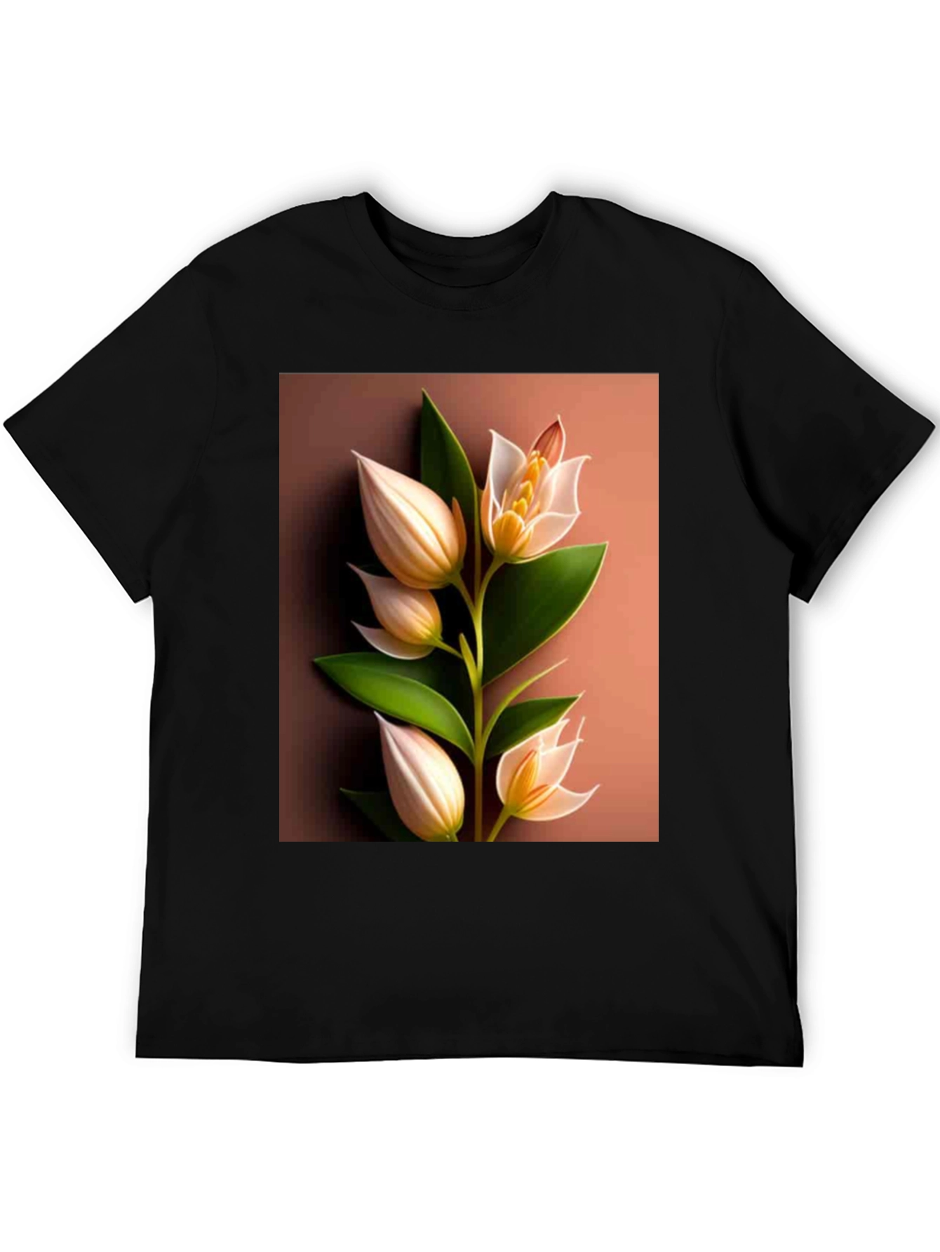 Botanical Blossom T-Shirt: Elegant Floral Design