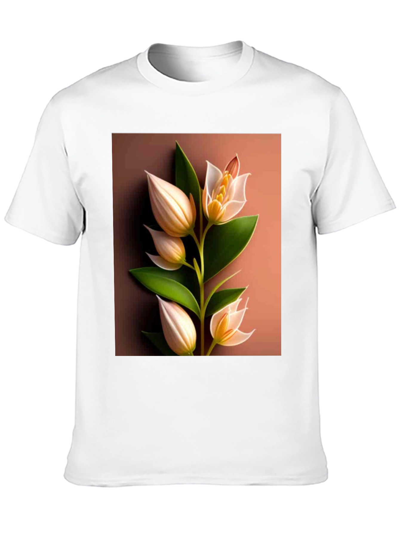 Botanical Blossom T-Shirt: Elegant Floral Design