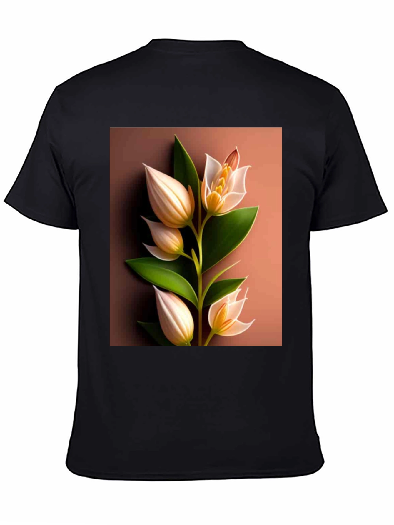 Botanical Blossom T-Shirt: Elegant Floral Design