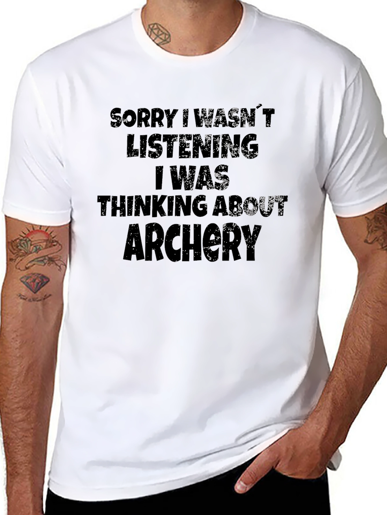 Archery Thinking Funny T-Shirt