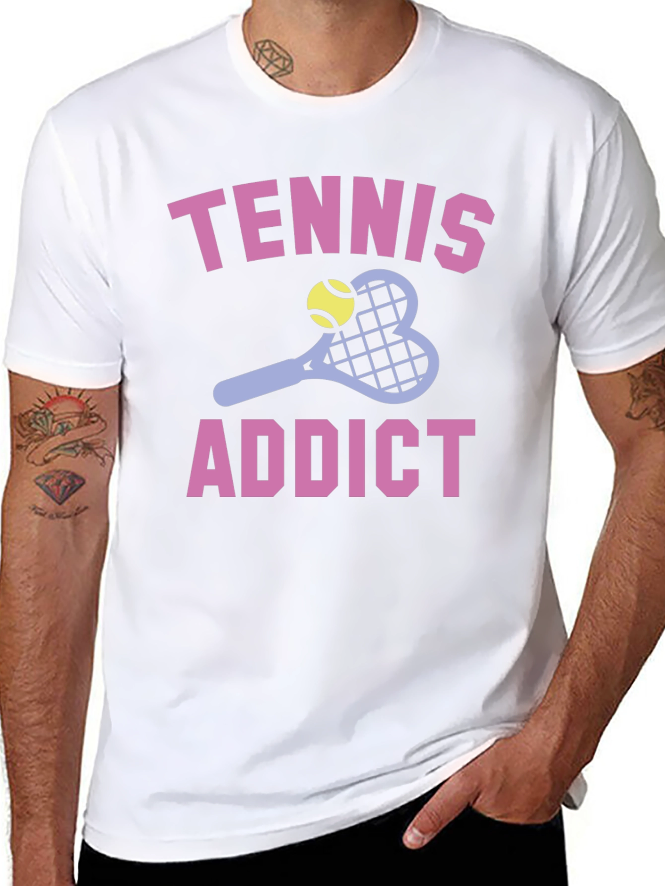 Tennis Addict Graphic T-Shirt - Soft Cotton Tee