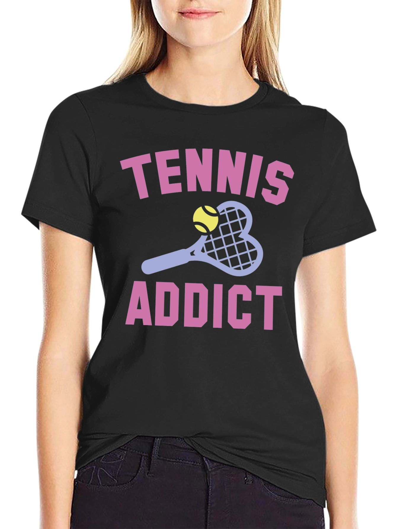 Tennis Addict Graphic T-Shirt - Soft Cotton Tee