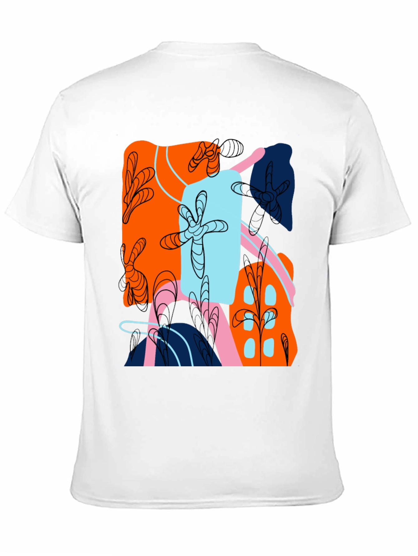 Abstract Design Black T-Shirt