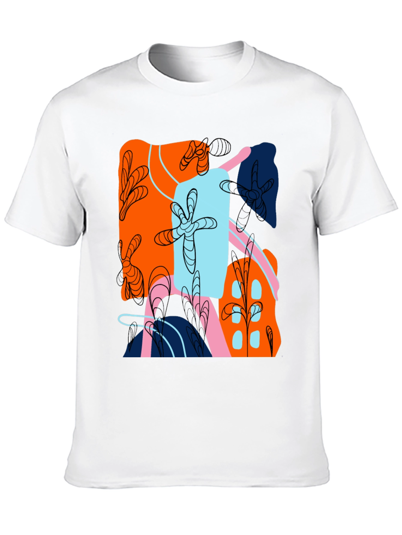 Abstract Design Black T-Shirt