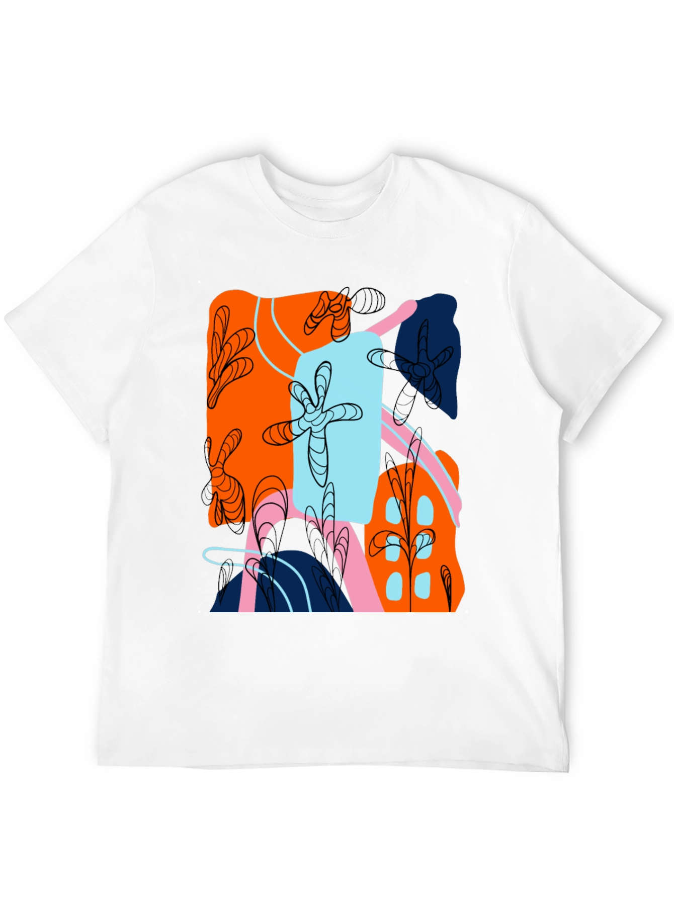 Abstract Design Black T-Shirt