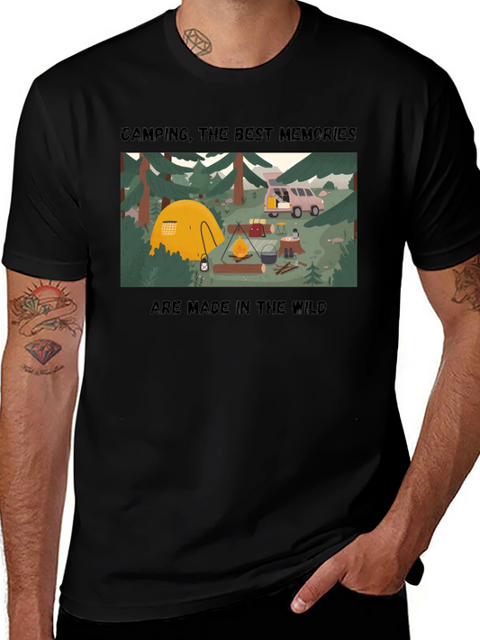 Camping Memories Graphic Tee - Outdoor Adventure Shirt