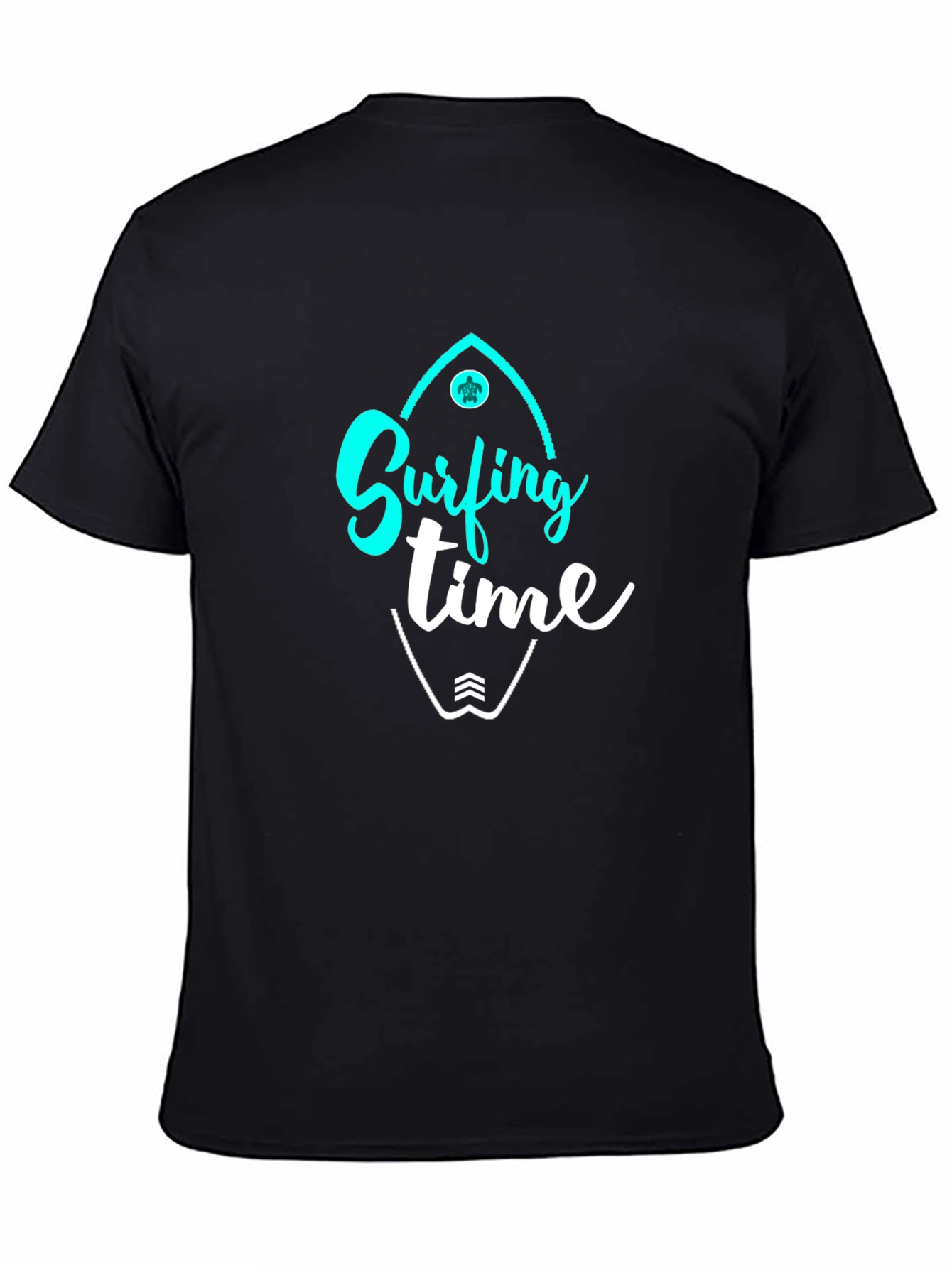 Surfing Time Black Graphic Tee