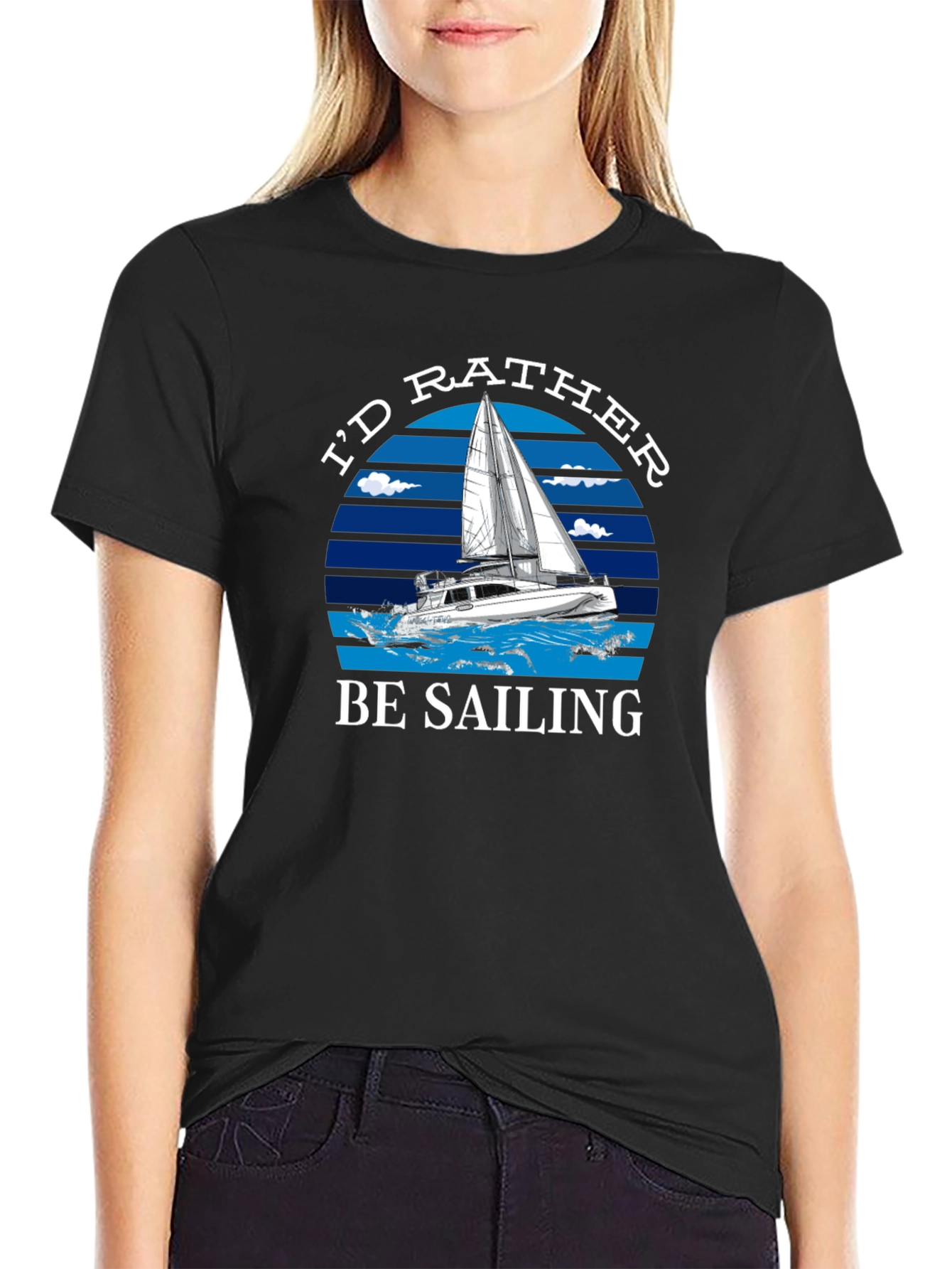 Id Rather Be Sailing Graphic T-Shirt