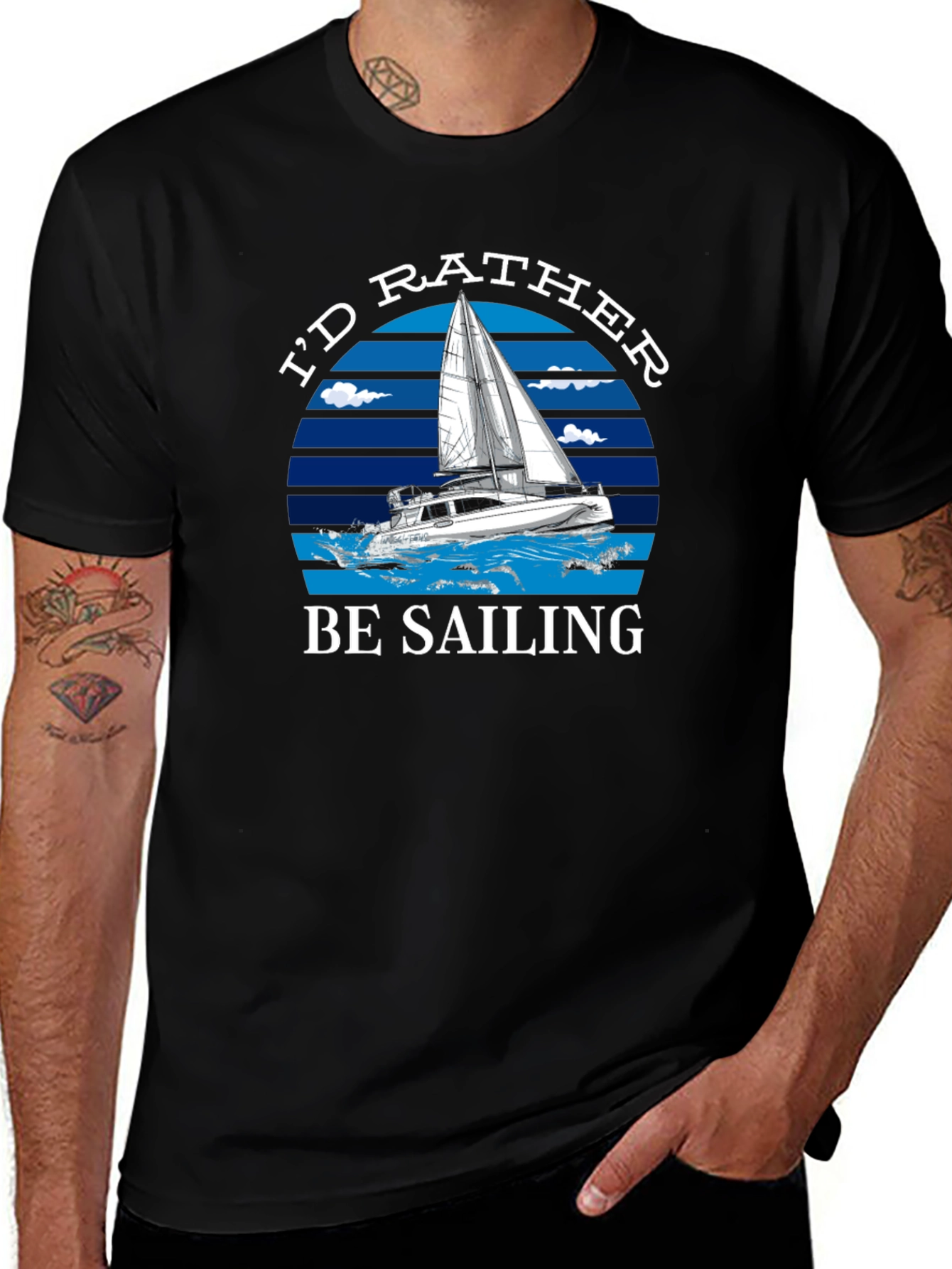 Id Rather Be Sailing Graphic T-Shirt