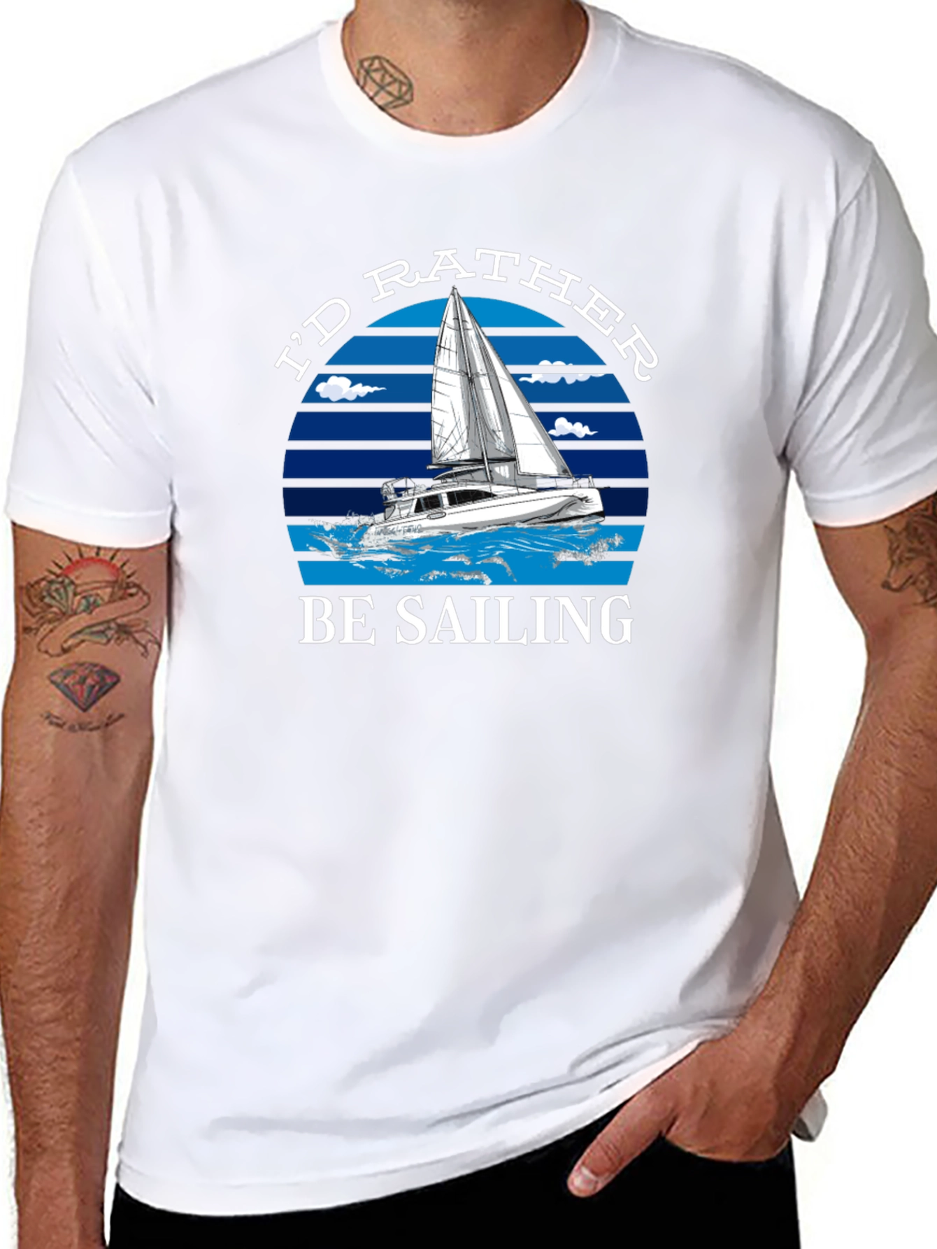 Id Rather Be Sailing Graphic T-Shirt