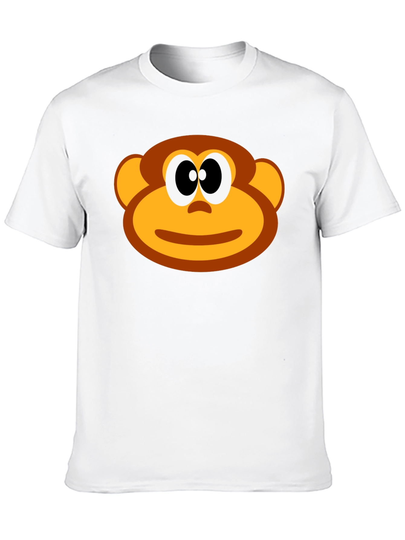 Funny Monkey Face Graphic T-Shirt - Black Cotton Tee