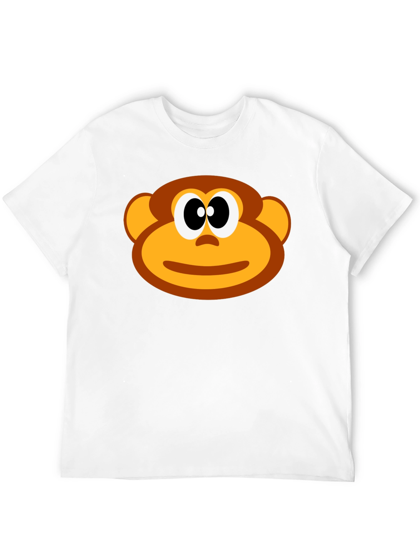 Funny Monkey Face Graphic T-Shirt - Black Cotton Tee