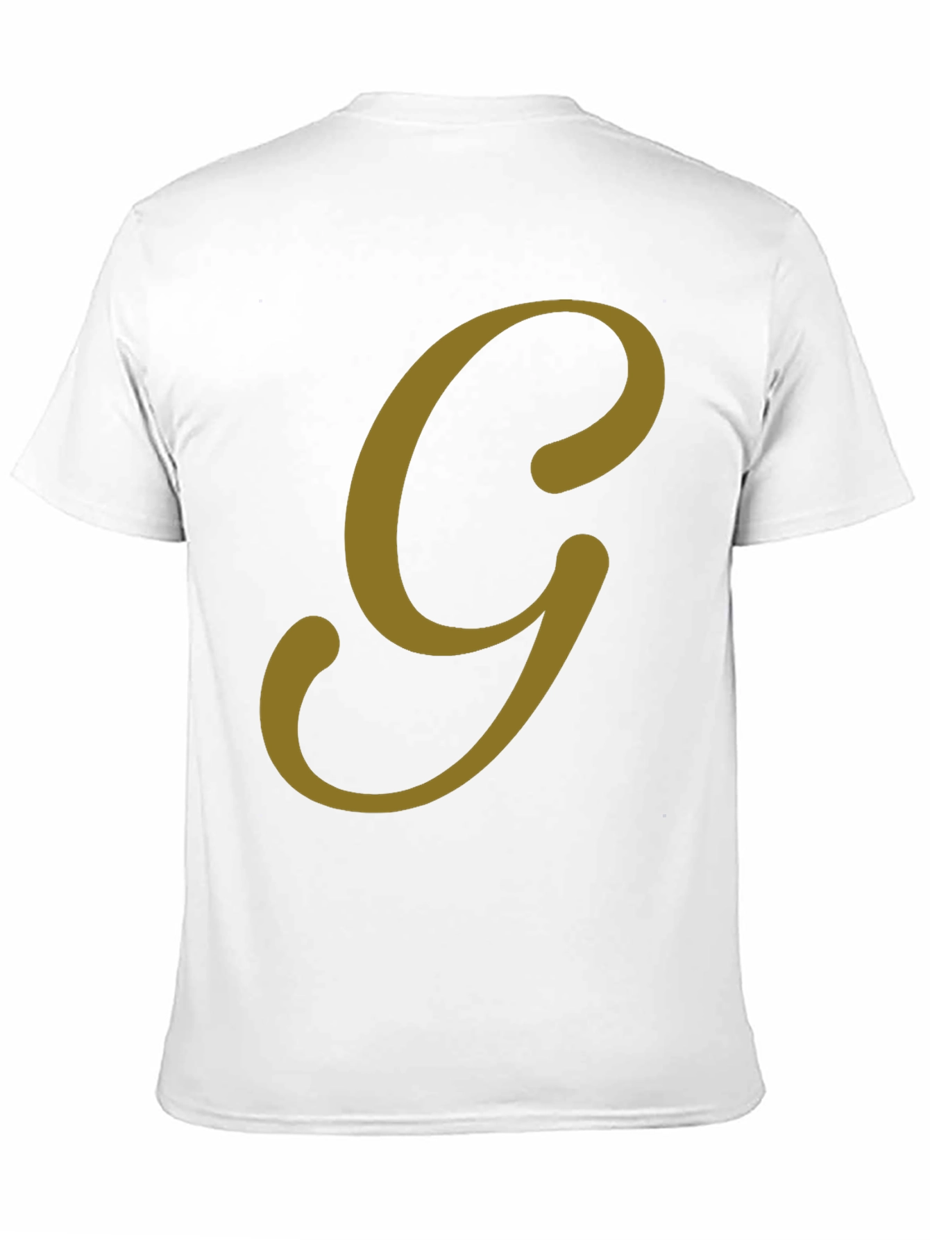 Classic Black Tee with Bold Gold Letter