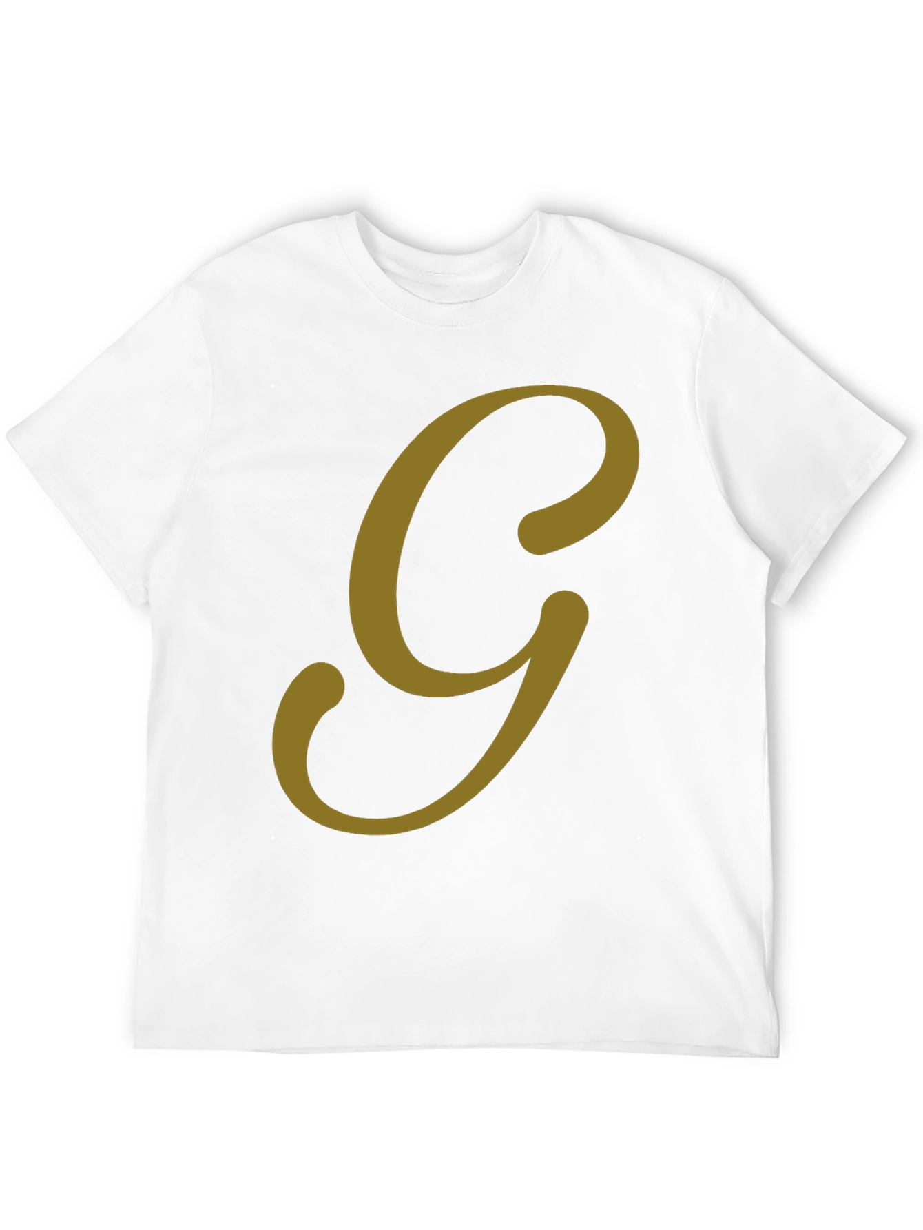 Classic Black Tee with Bold Gold Letter