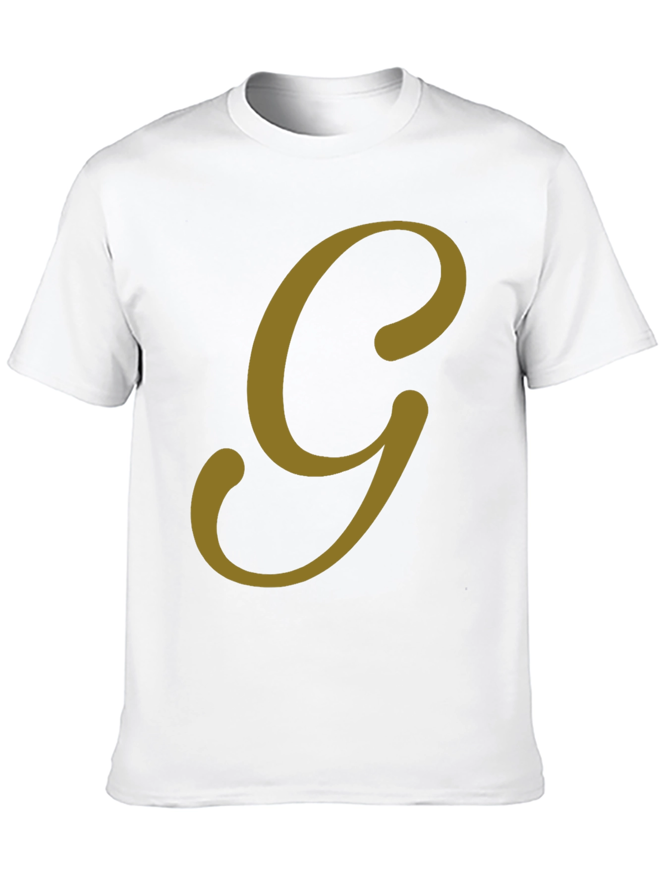 Classic Black Tee with Bold Gold Letter