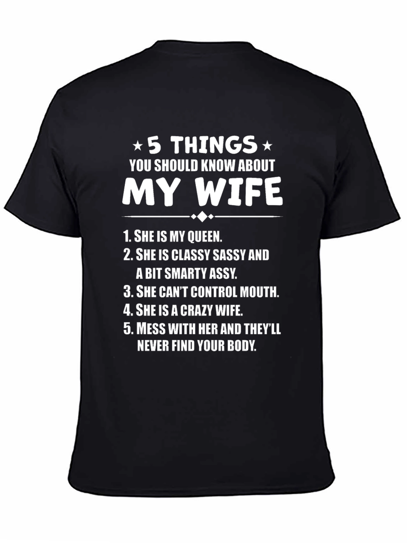 5 Things You Should Know About My Wife T-Shirt
