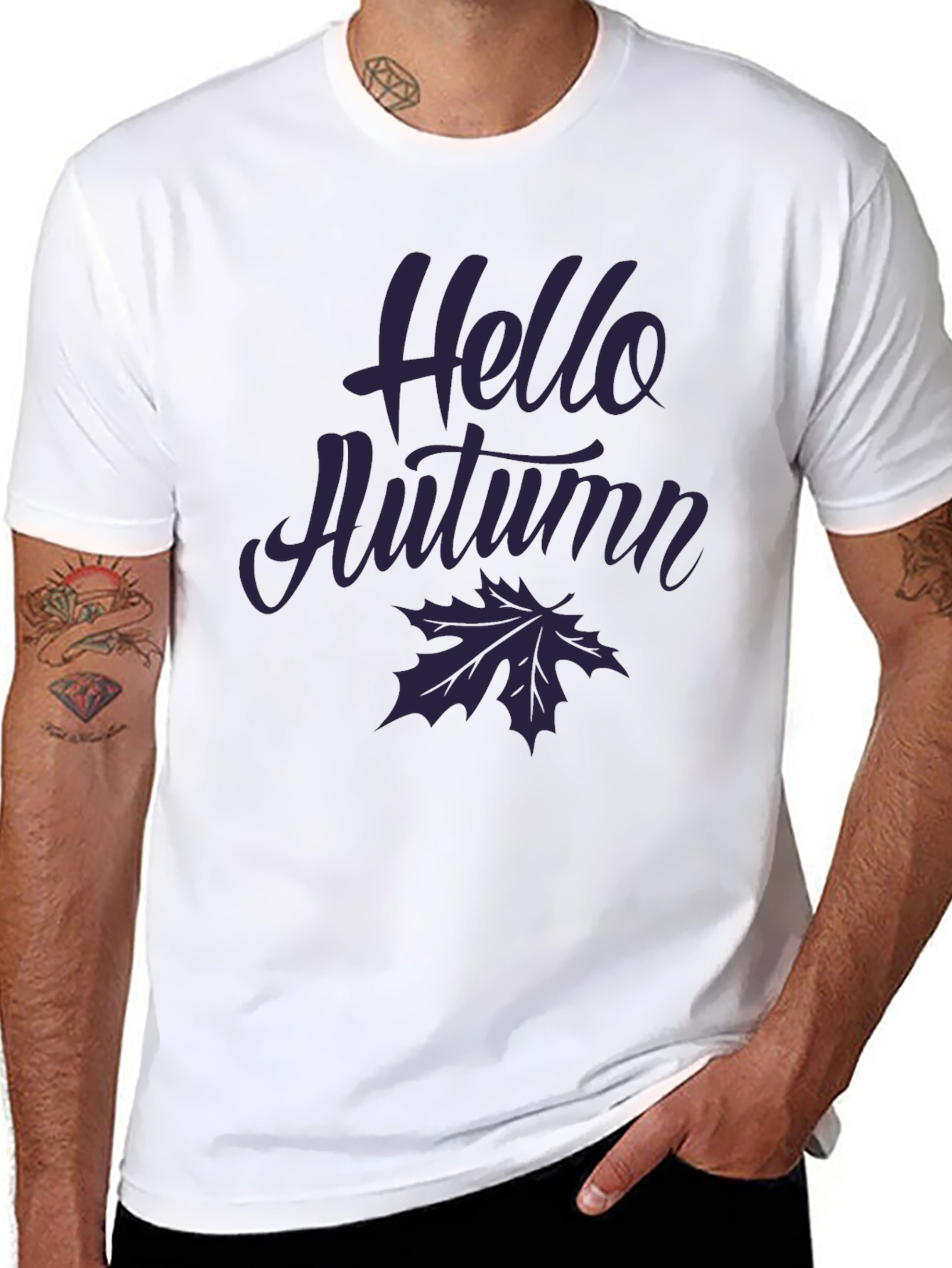 Hello Autumn T-Shirt - Fall Season Graphic Tee