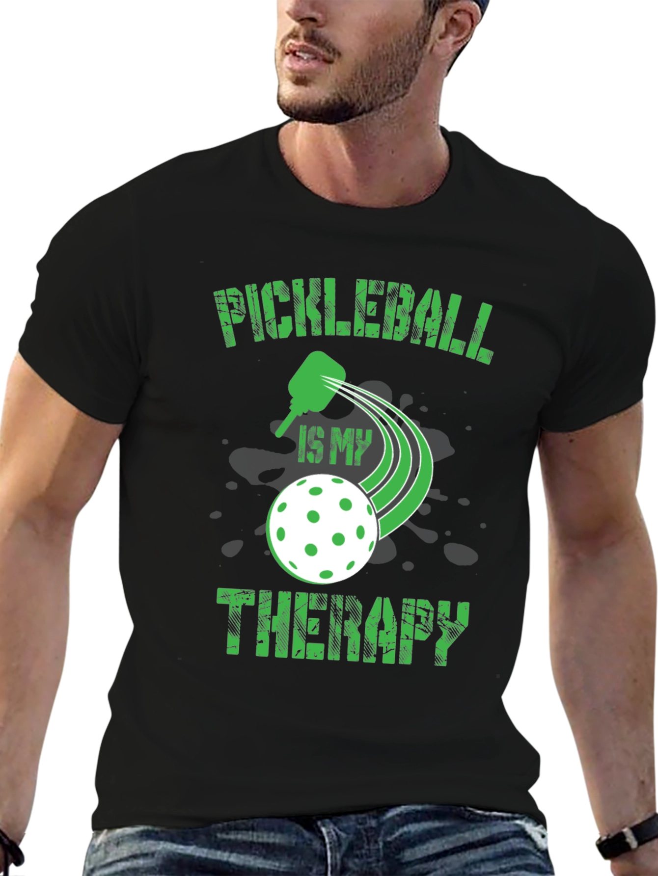 Pickleball Therapy Tee - Sporty Graphic T-Shirt