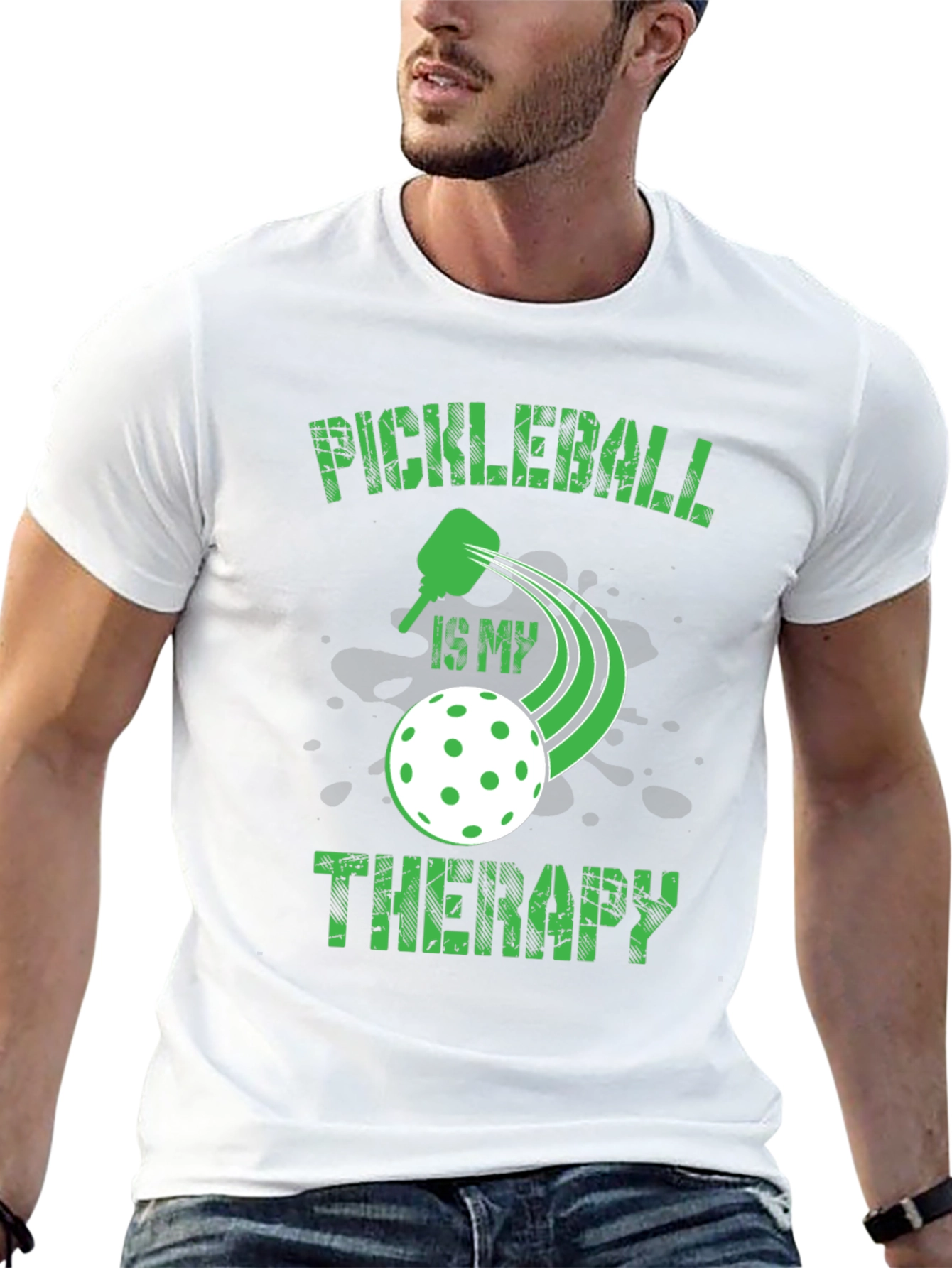 Pickleball Therapy Tee - Sporty Graphic T-Shirt