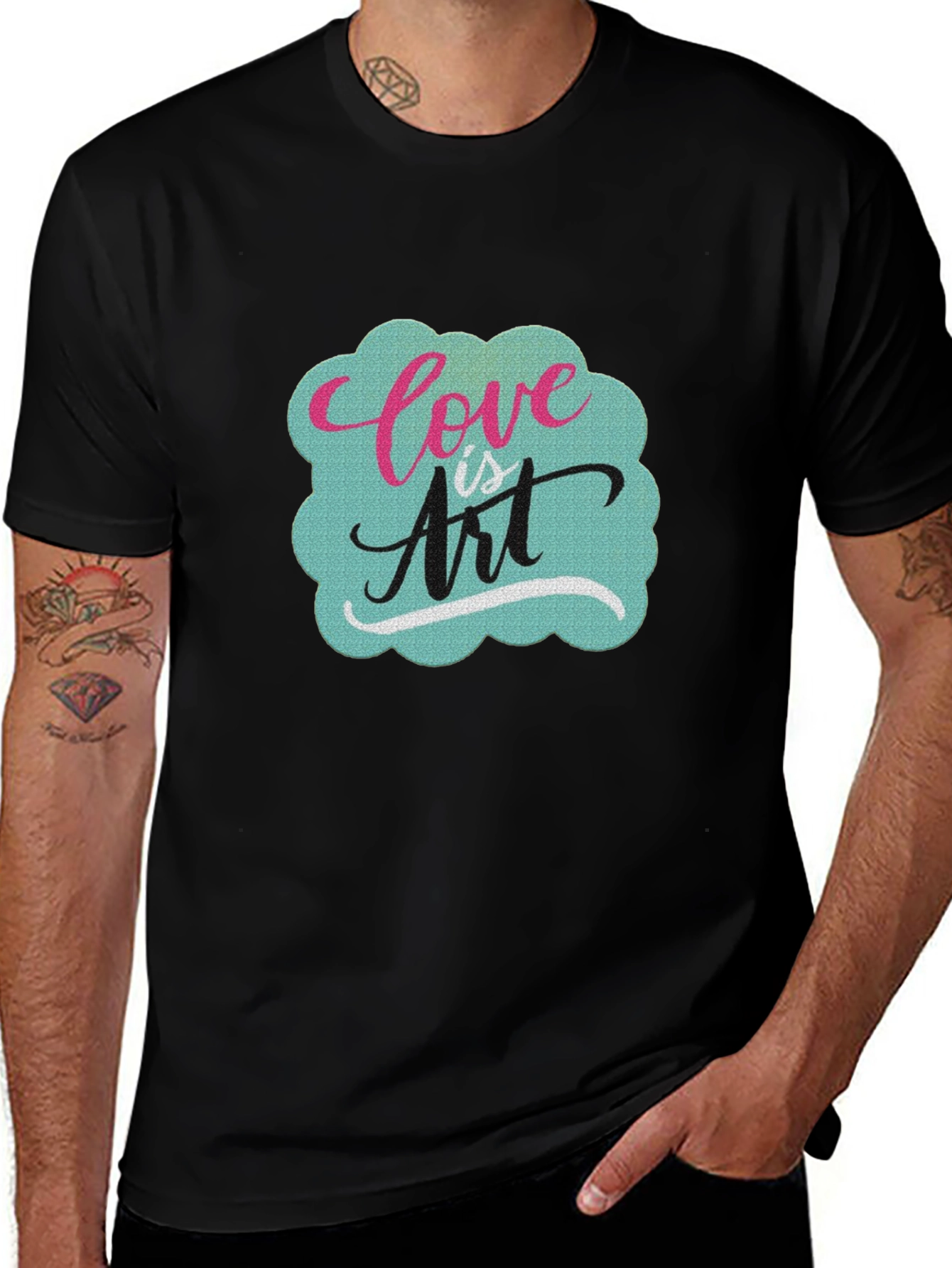 Love is Art Graphic Tee - Soft Cotton Blend