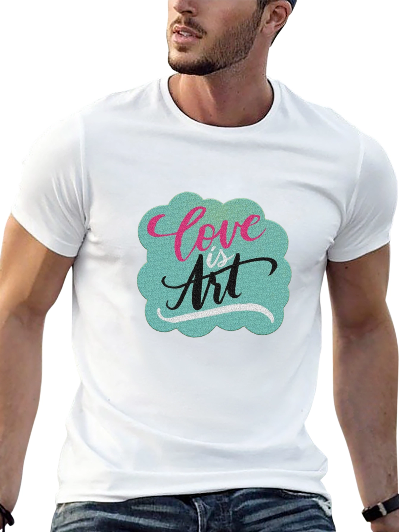 Love is Art Graphic Tee - Soft Cotton Blend